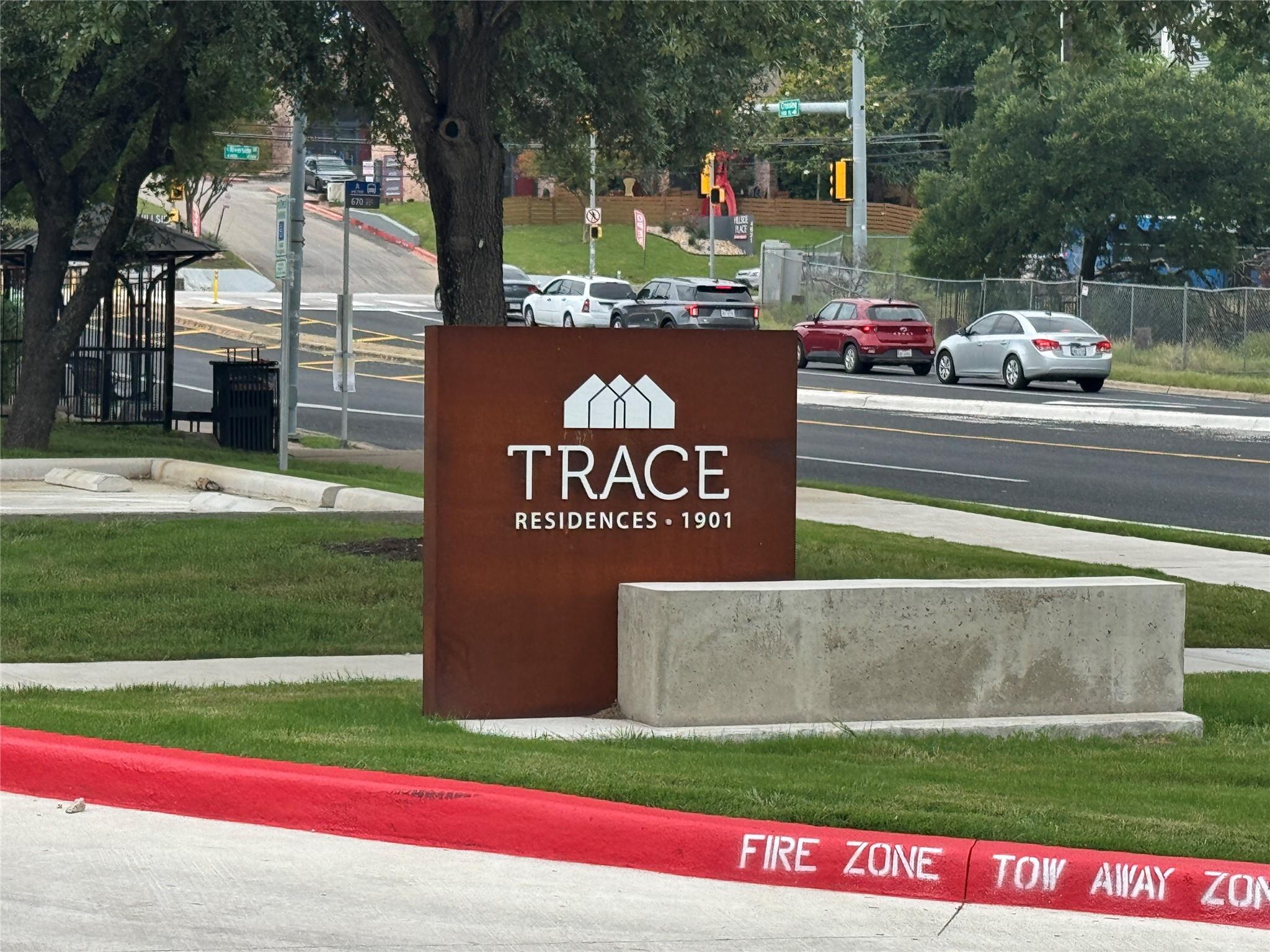 An inviting entrance welcomes you to Trace Reside