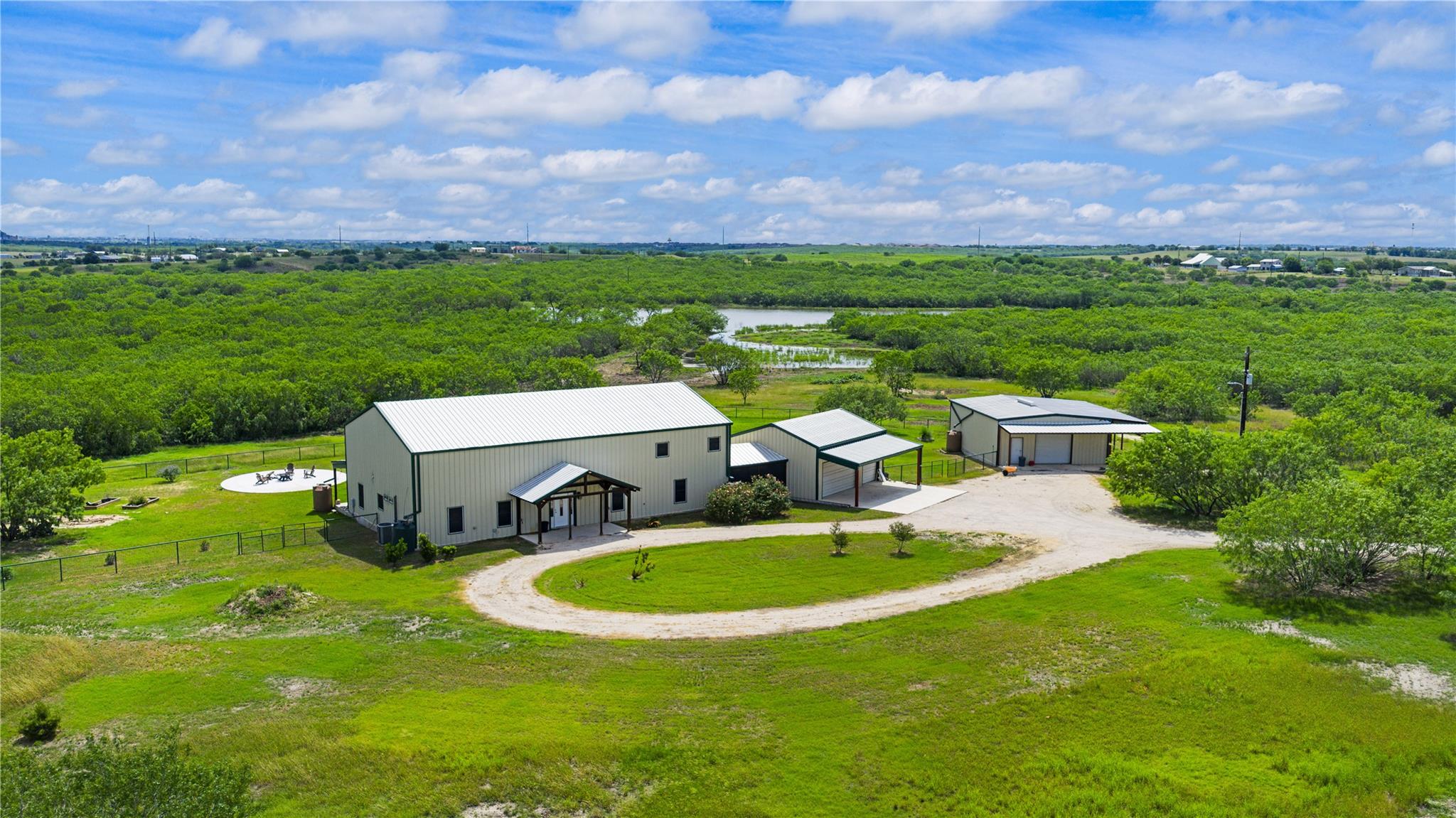 A spacious home with a separate garage and carpor