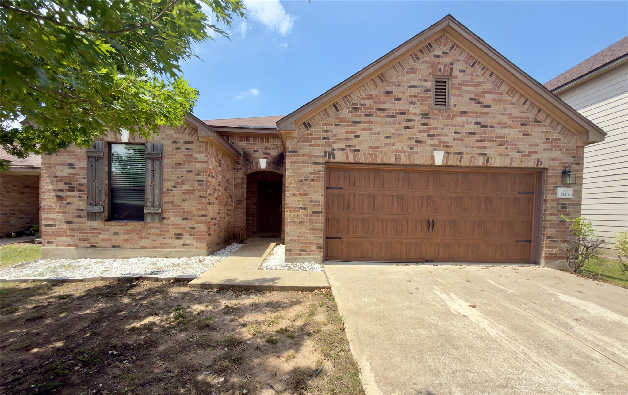A classic brick exterior offers enduring appeal a