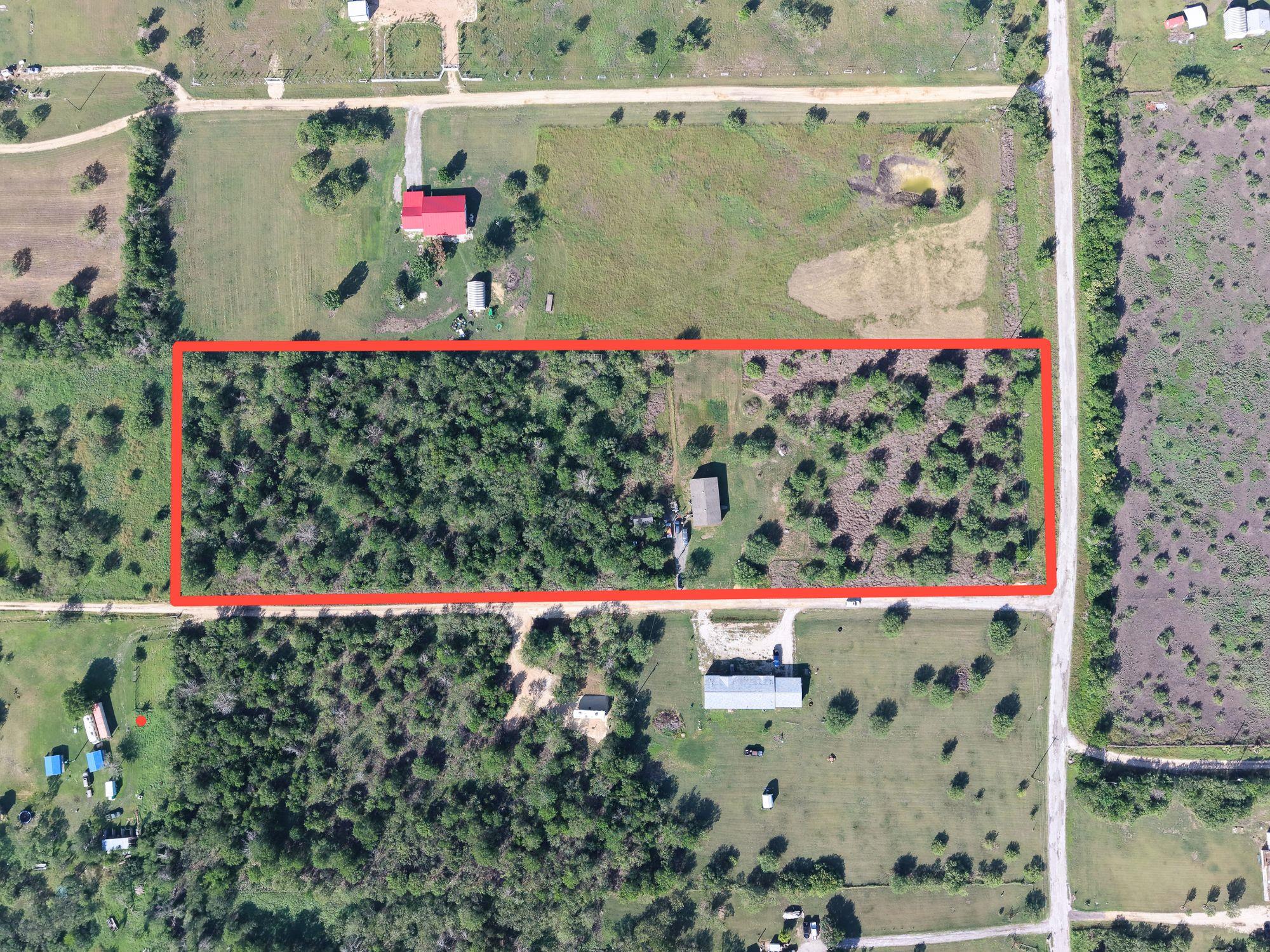 An aerial perspective reveals a substantial lot o