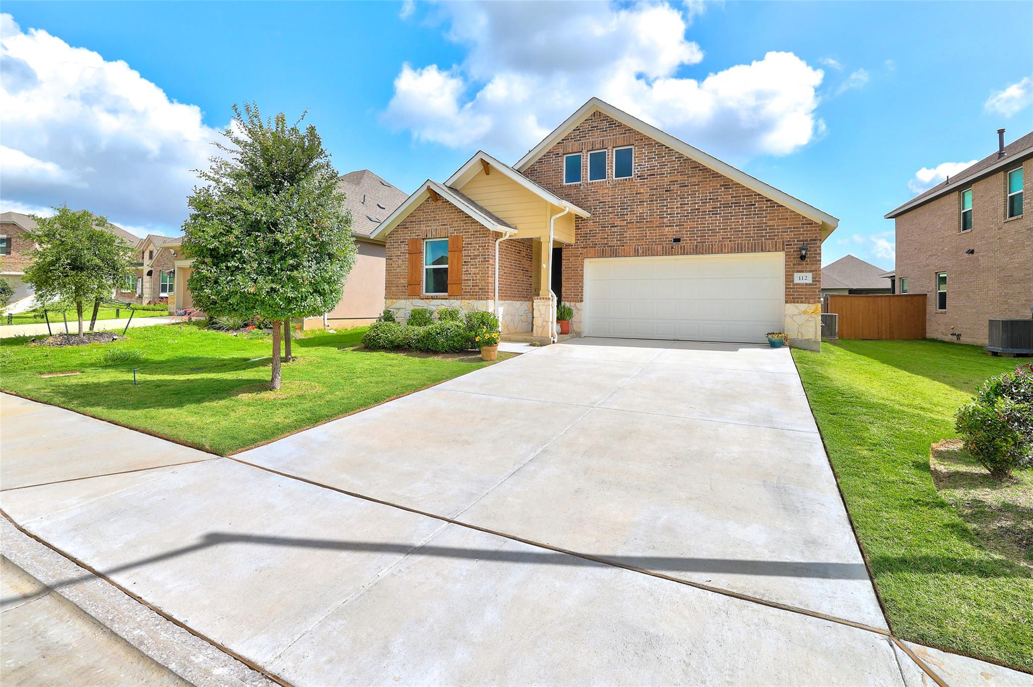 A classic brick exterior offers enduring charm an
