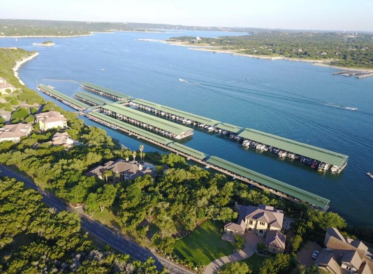 Lakeside residences with dedicated covered boat s