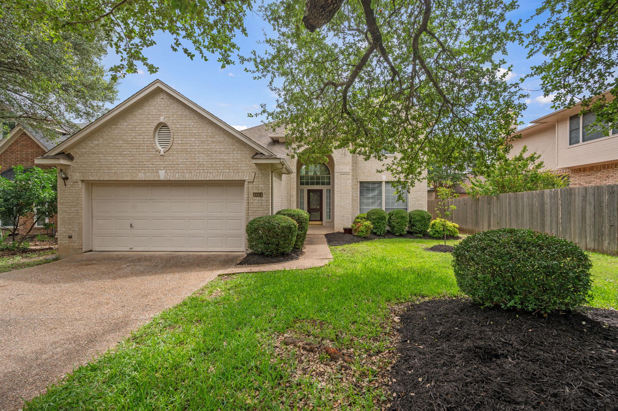 A classic brick exterior offers attractive curb a