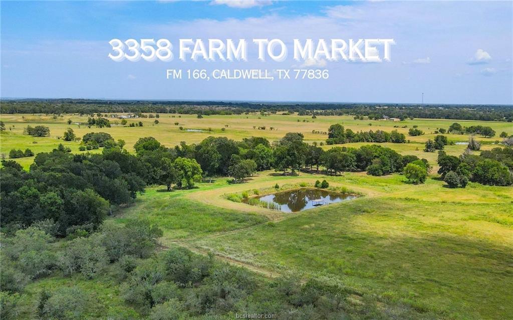 Vast green acreage unfolds with a serene pond, of