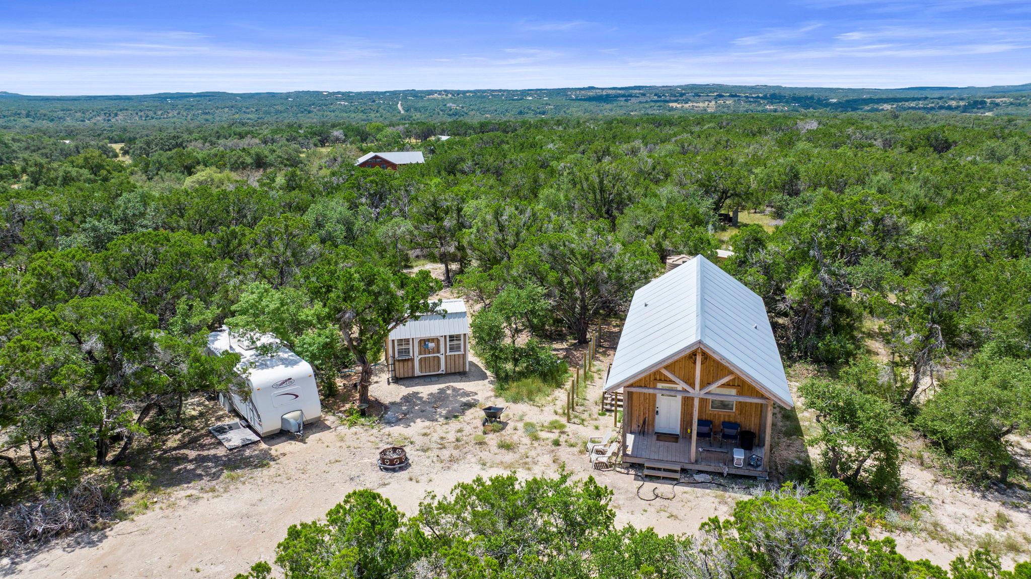Thick woodlands surround this secluded country pr