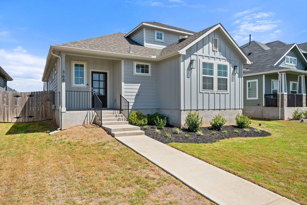 A well-maintained facade with inviting entryway a