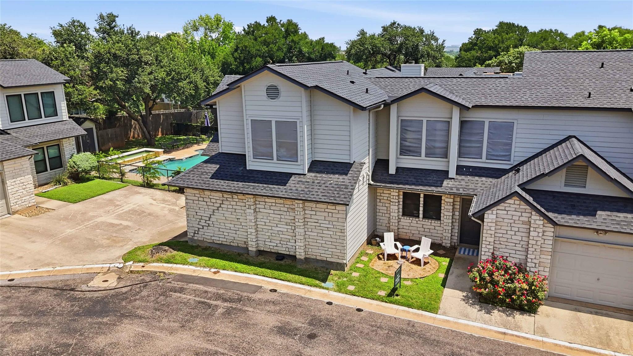 A charming home with a private pool and manicured
