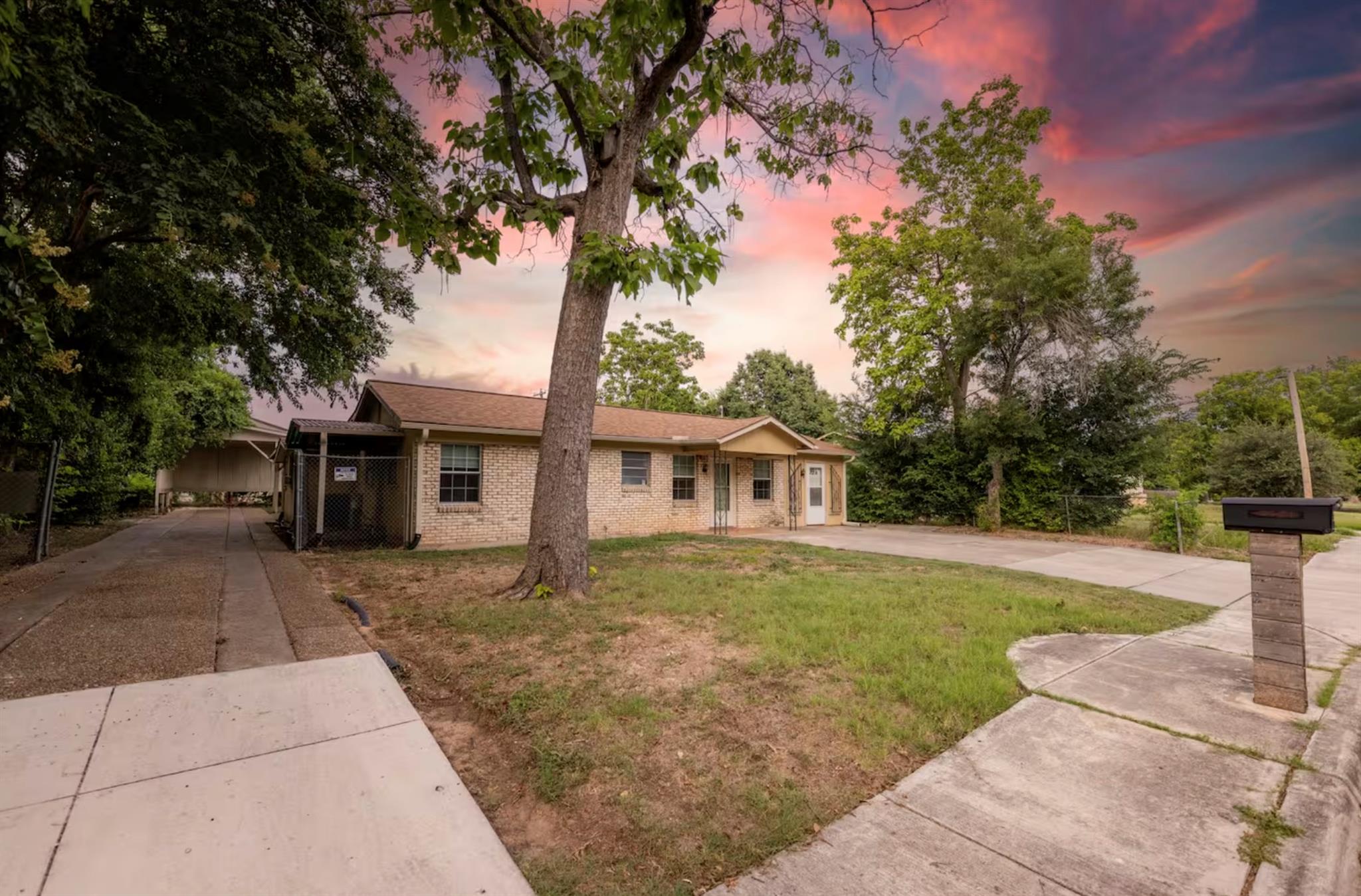 A classic brick exterior offers enduring appeal w