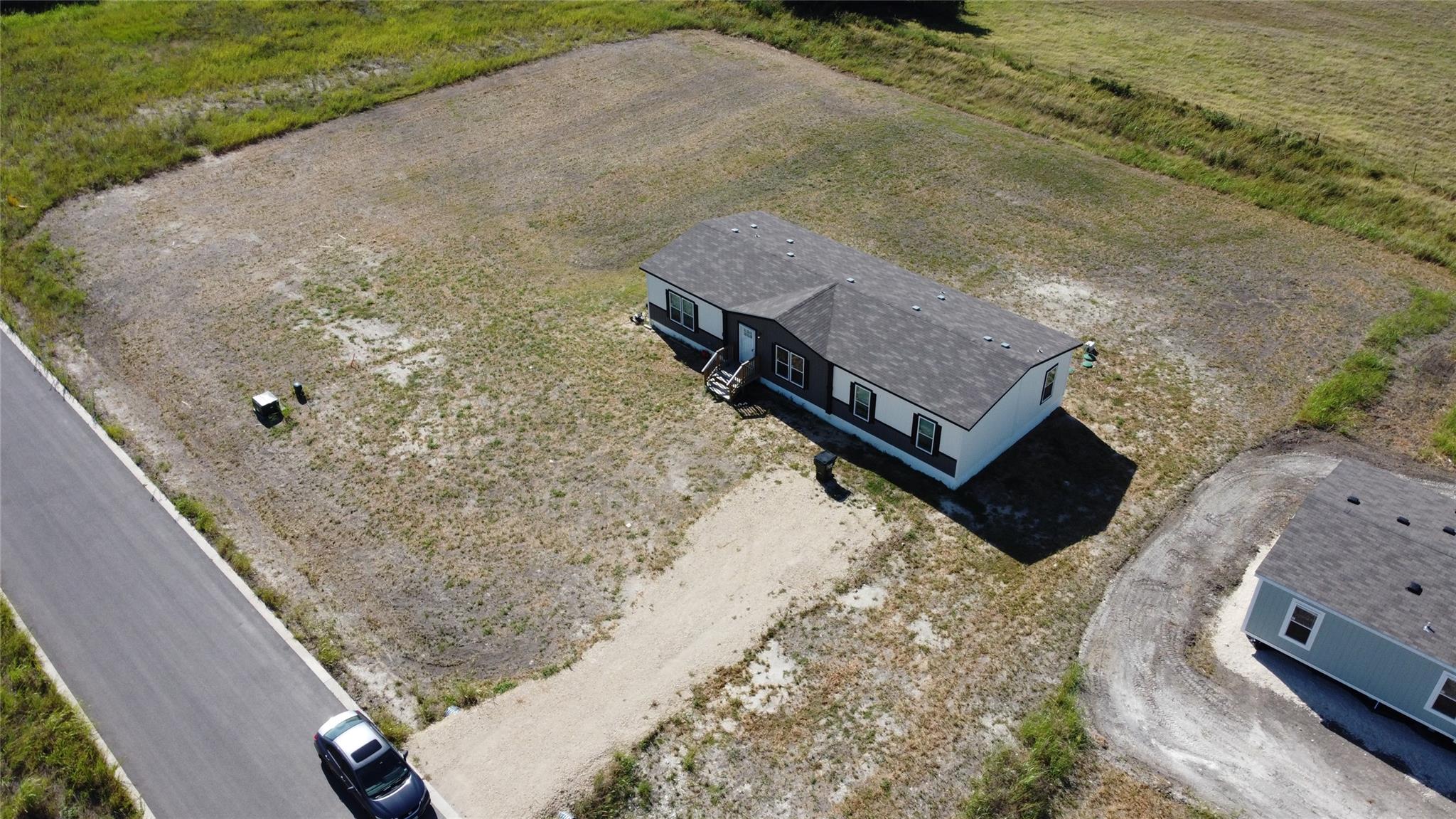 An aerial perspective reveals a newly constructed