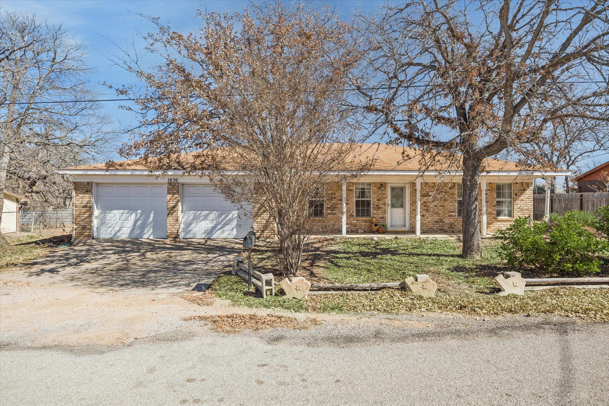 A classic brick exterior offers enduring charm an