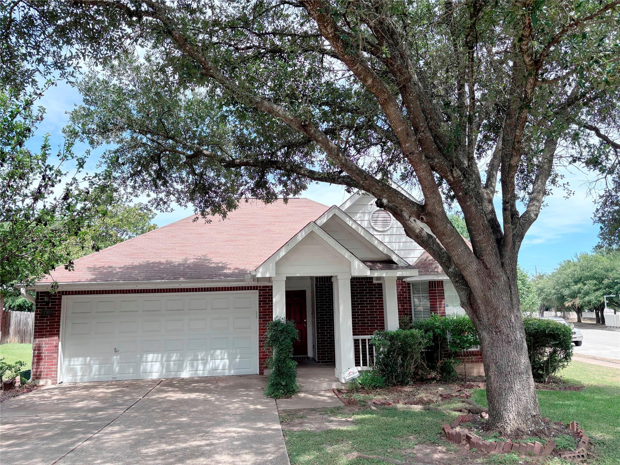A classic brick exterior offers timeless curb app