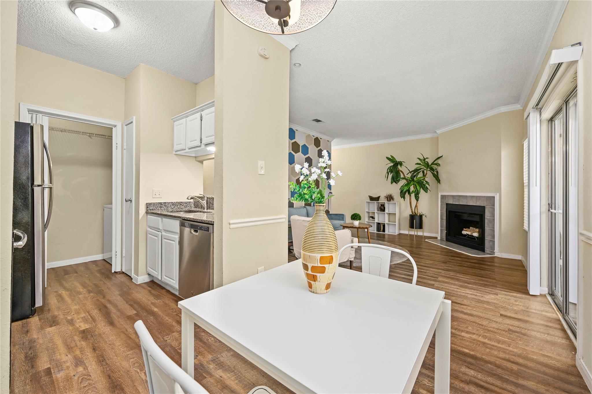 Seamlessly integrating living and dining, this sp