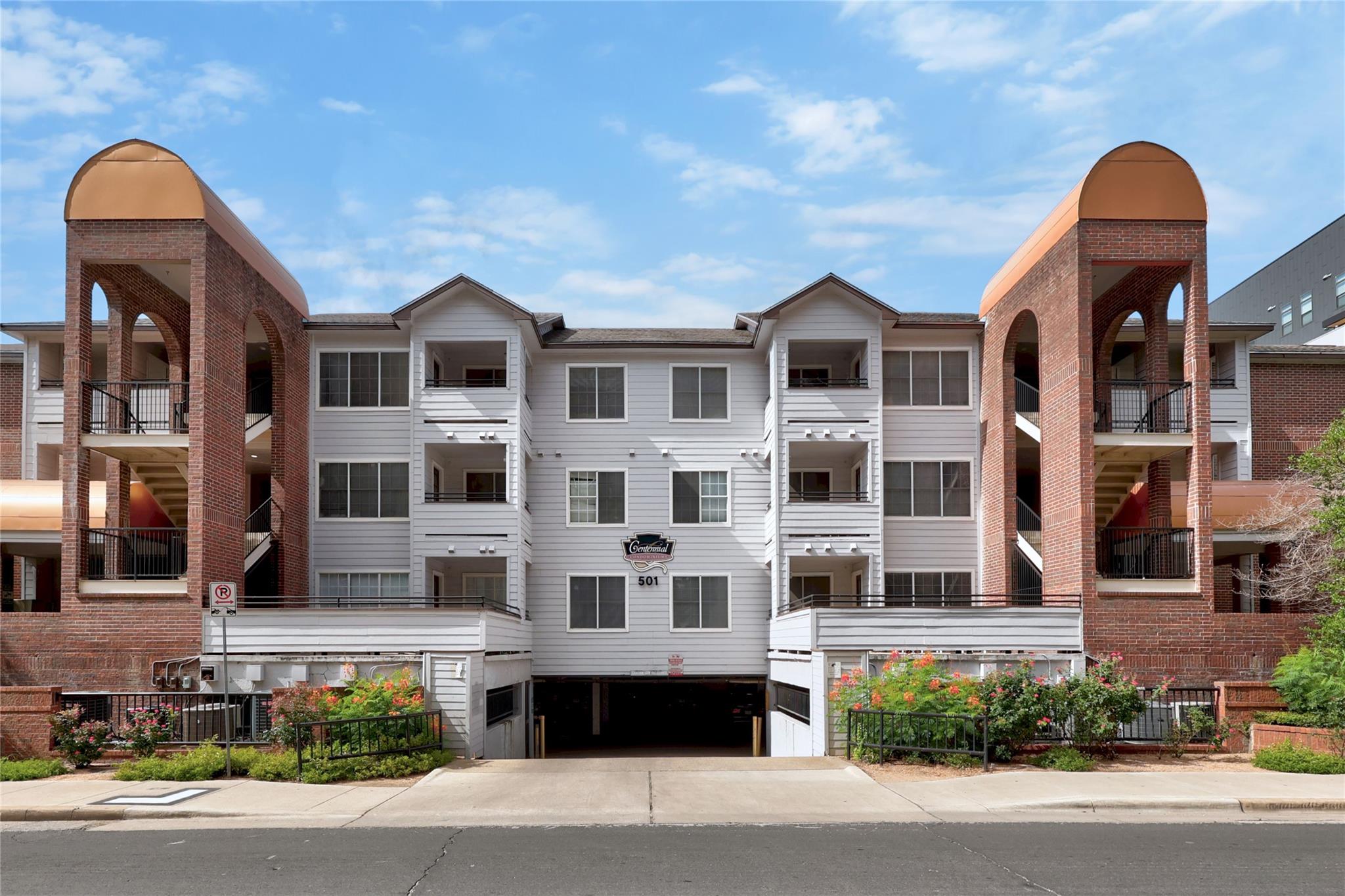 An attractive multi-level residential structure o