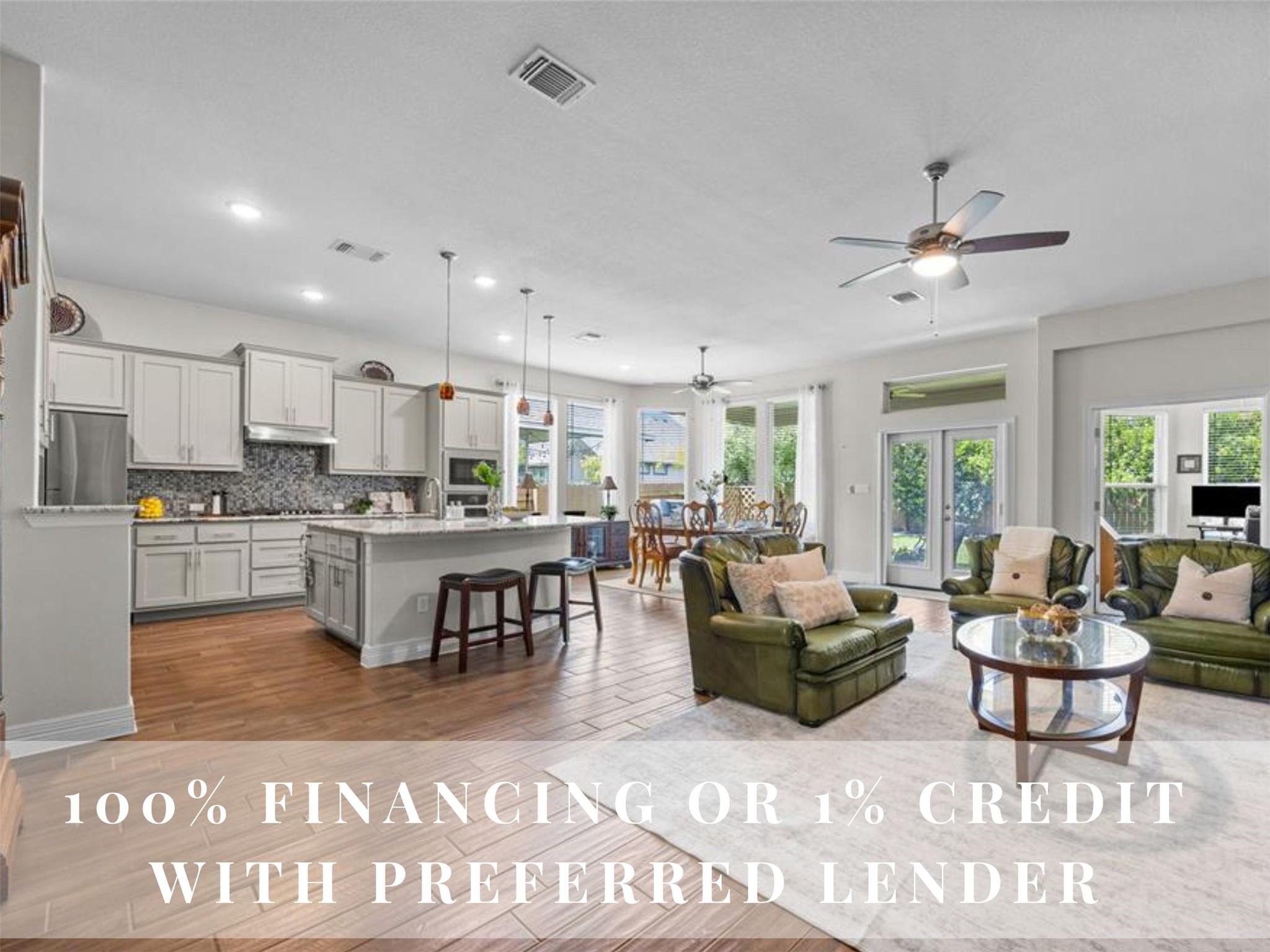 An open-concept design connects the well-appointe