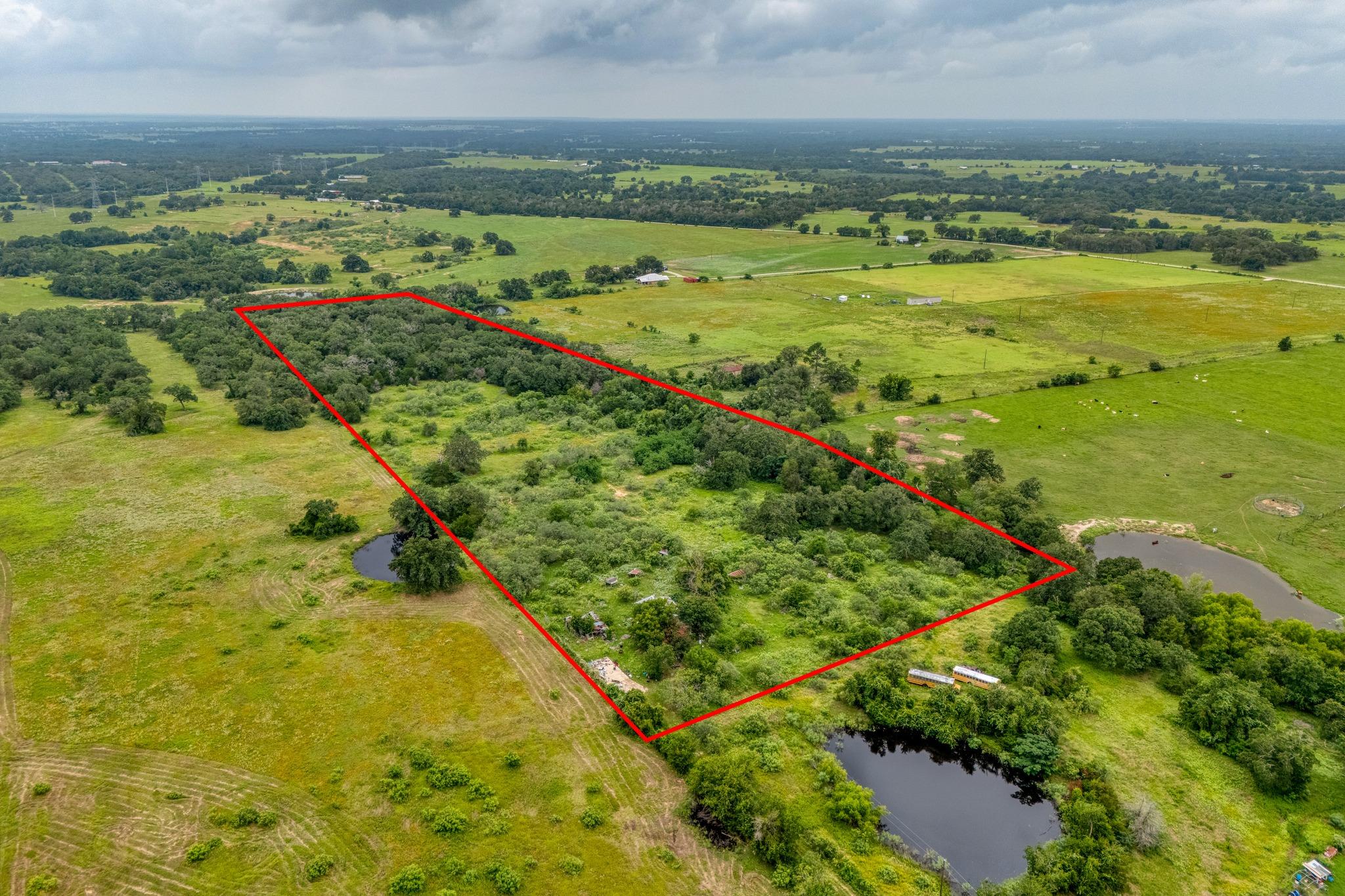 Vast, verdant acreage offers private water featur