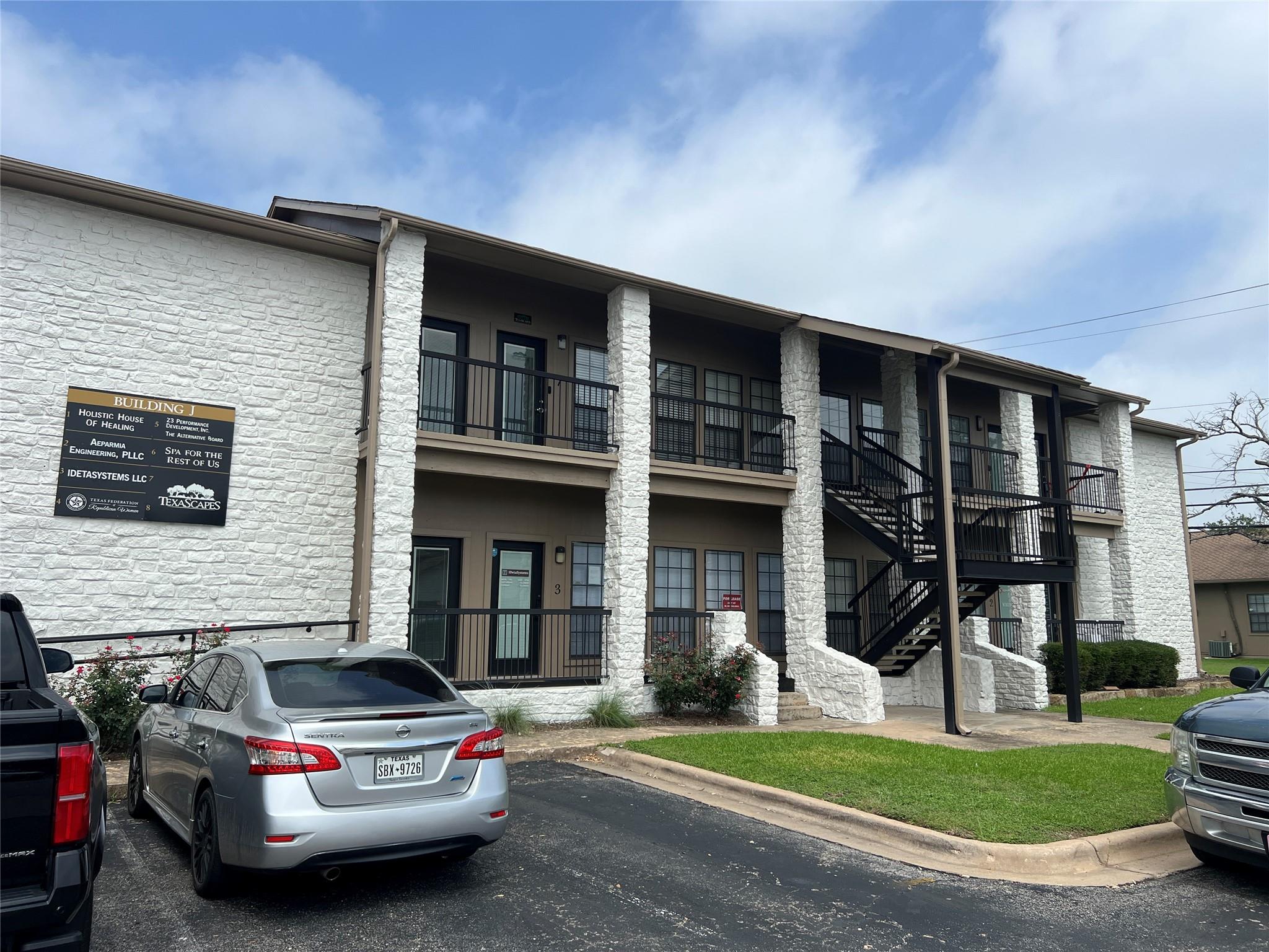 Multi-level complex featuring a blend of painted 