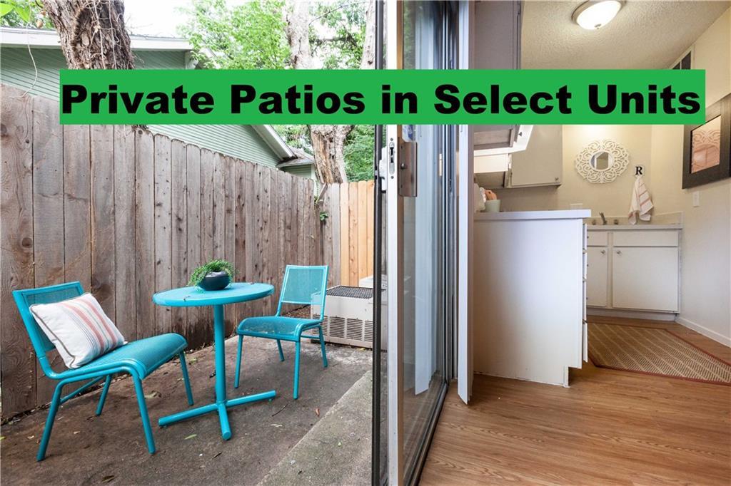 A charming private patio, ideal for peaceful outd