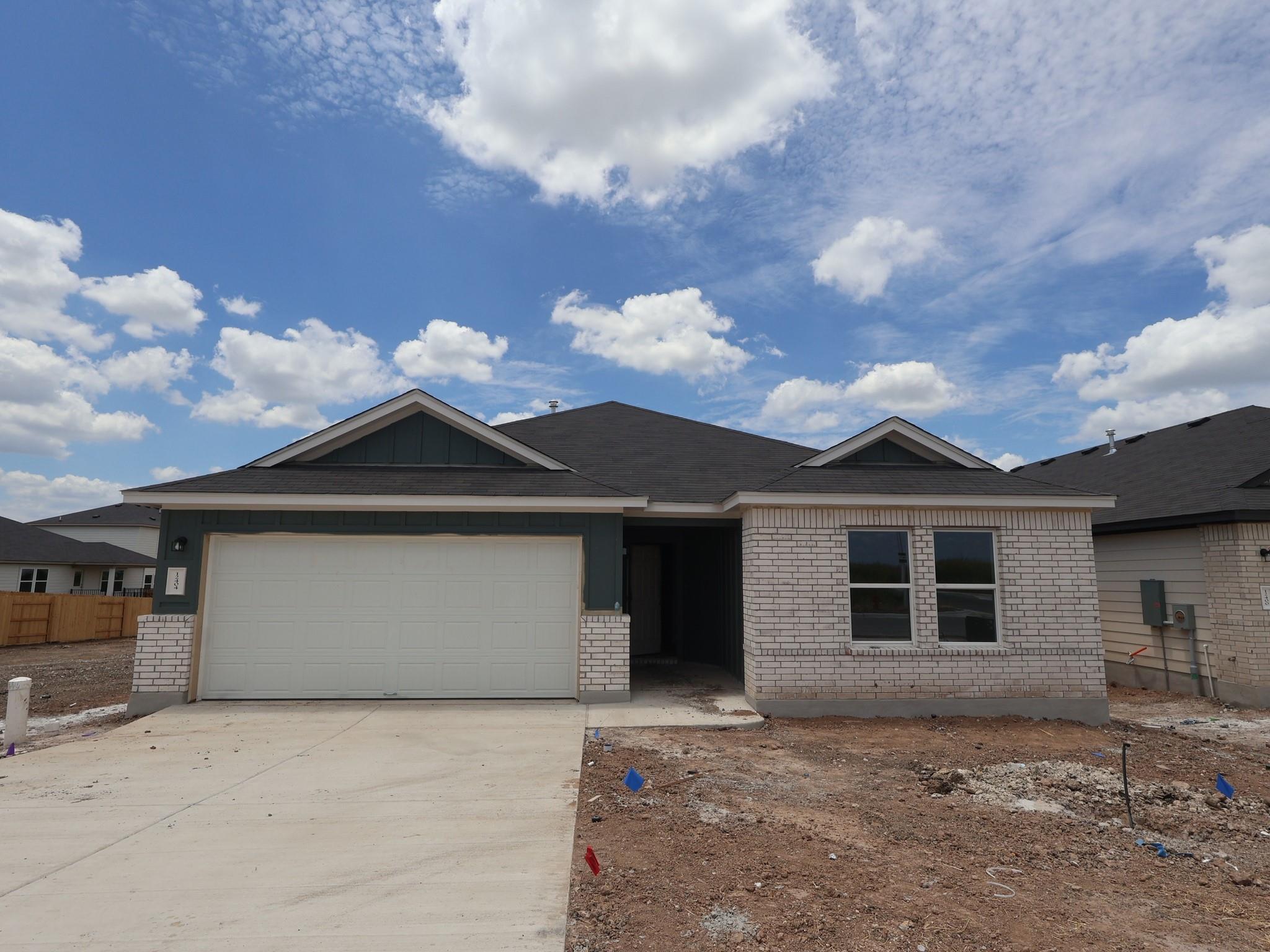 A newly constructed residence features a blend of