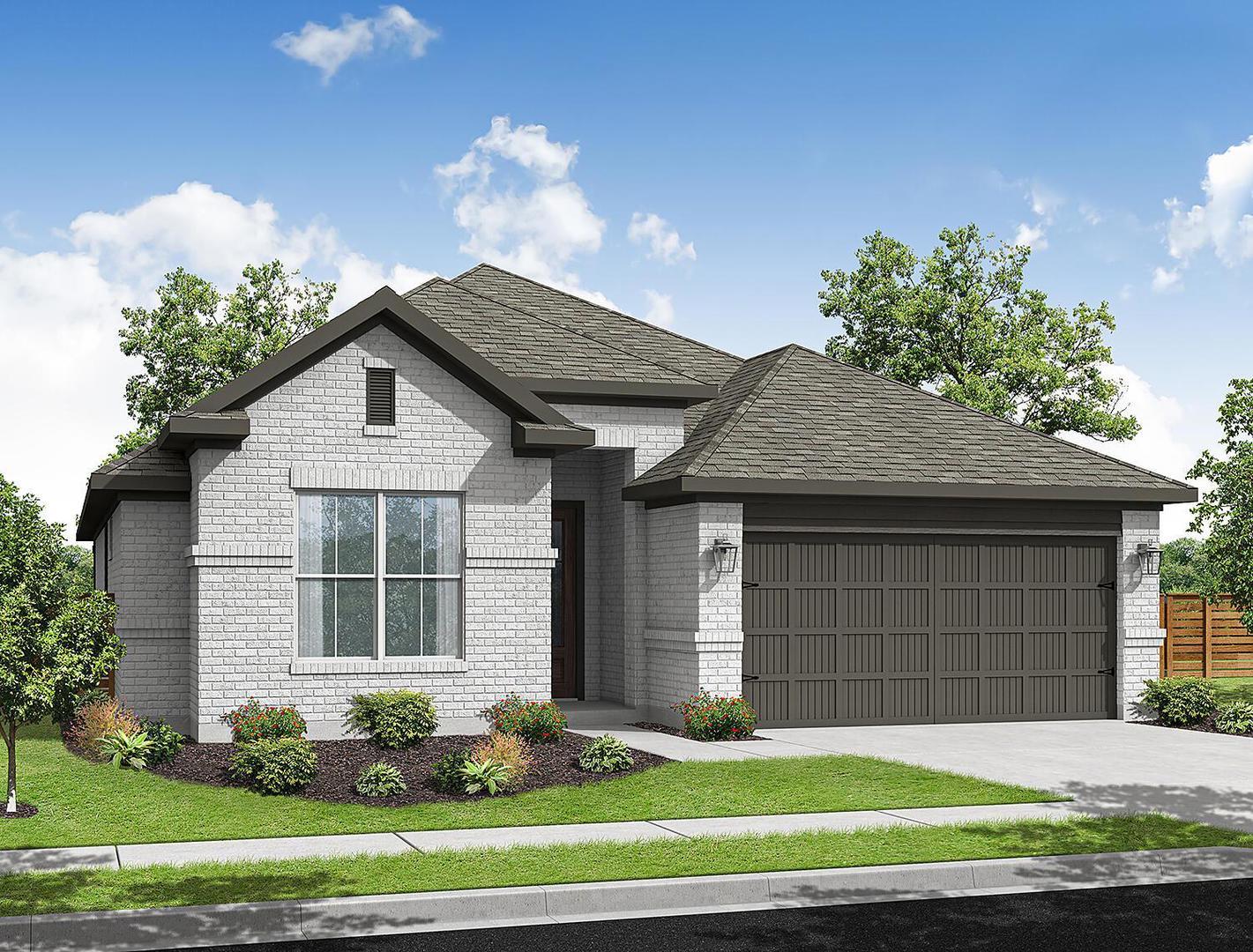 A classic brick exterior with a welcoming entrywa