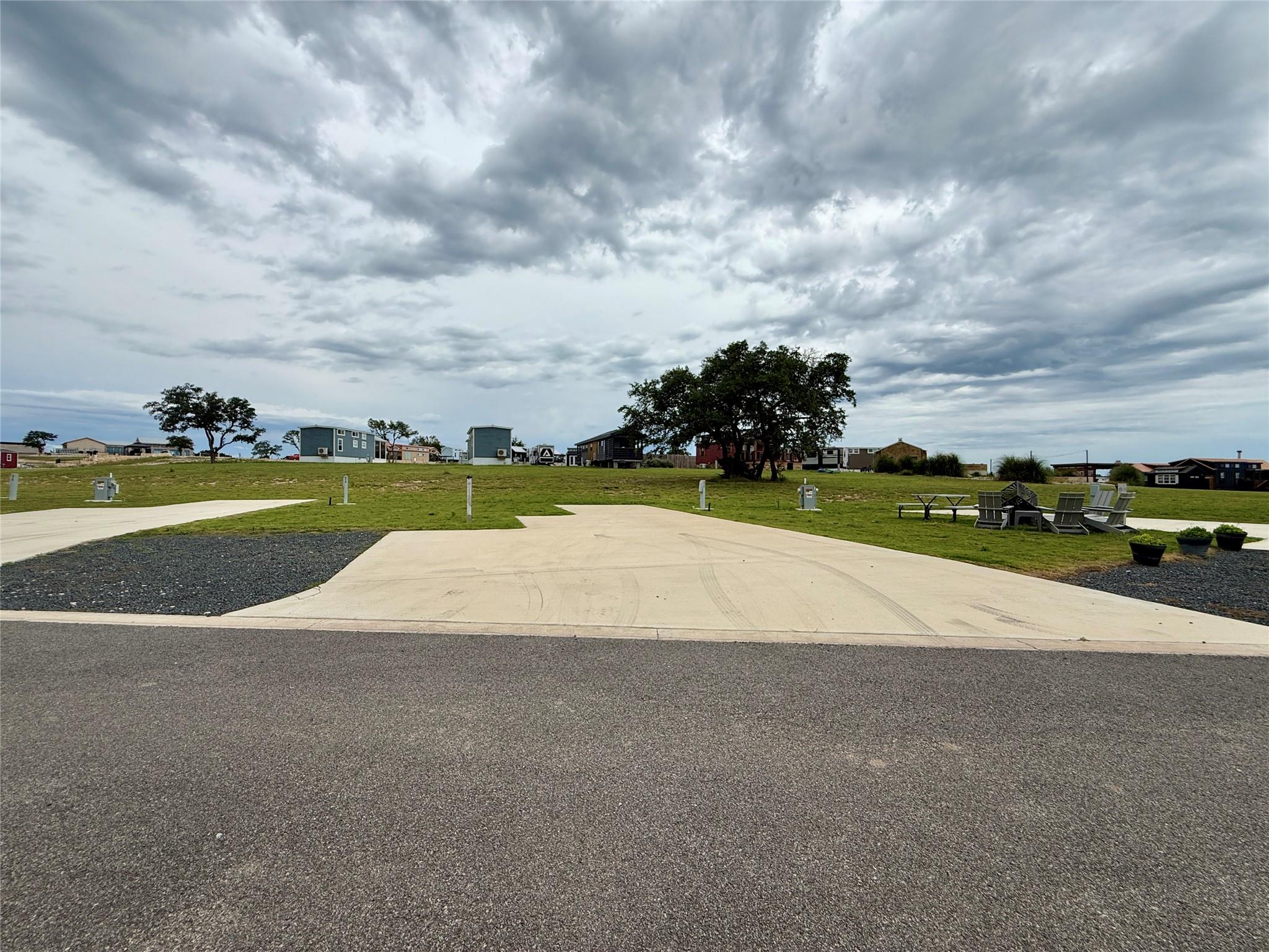 Ample paved and gravel spaces offer versatile par