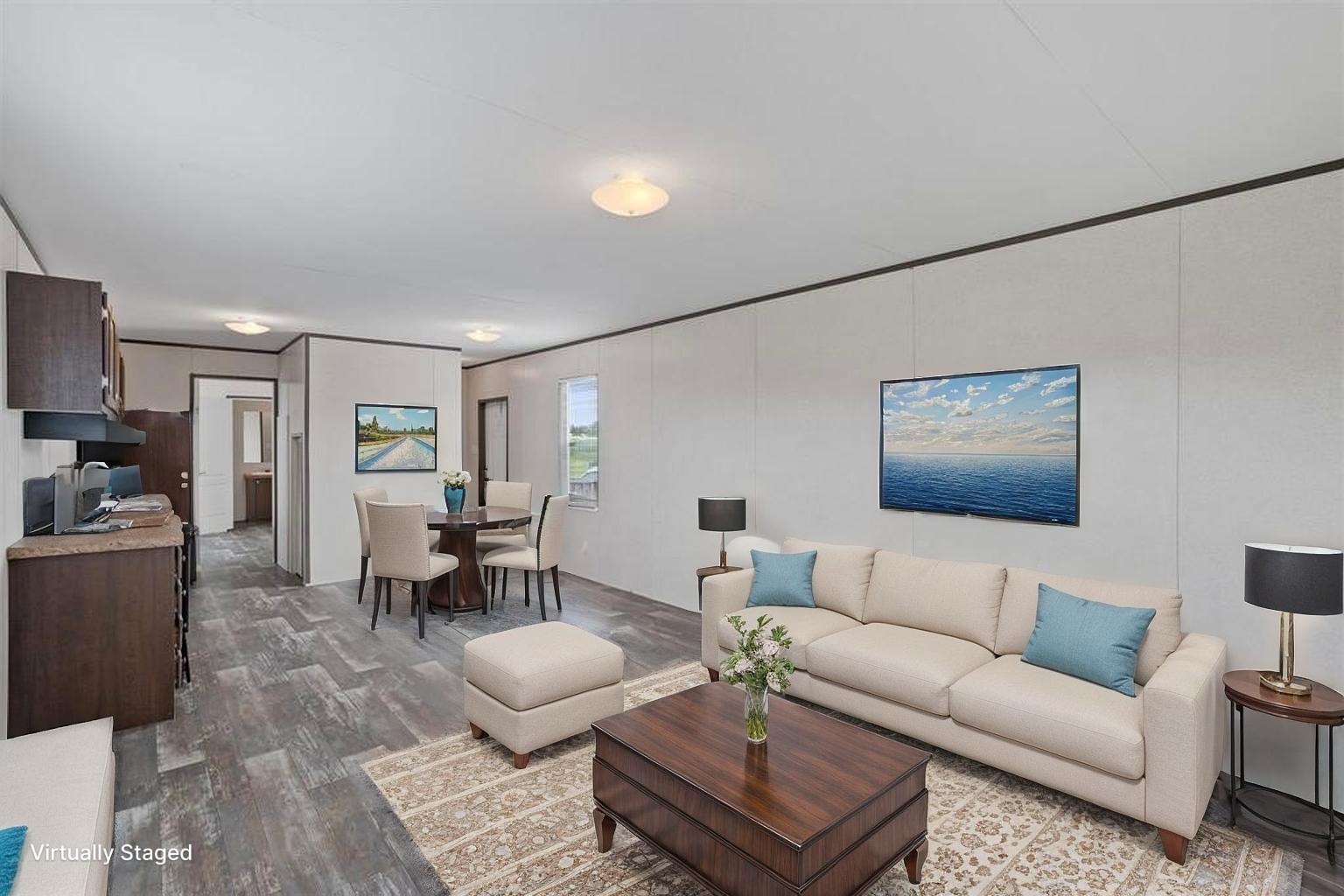 Living area featuring wood finished floors