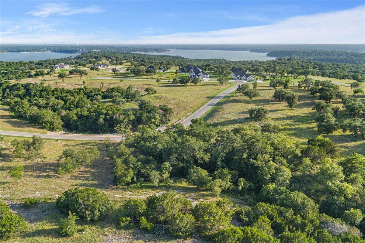 Scenic lake views accompany this verdant landscap