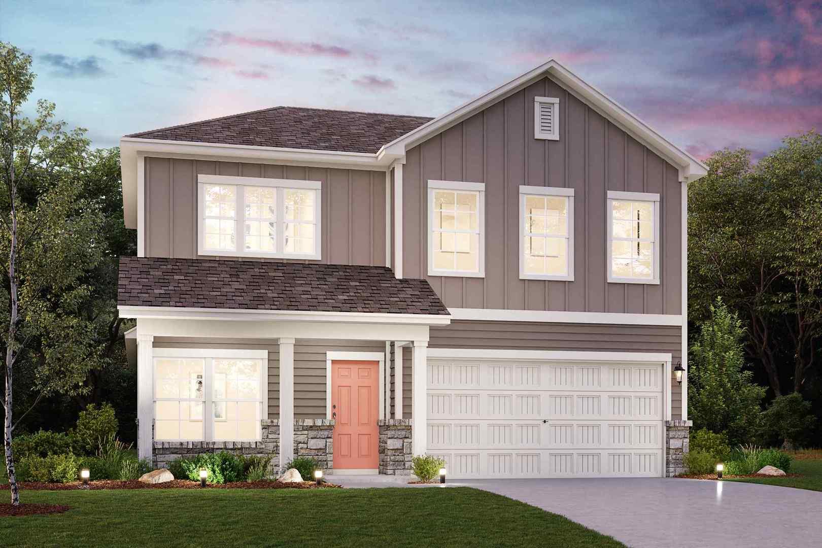 A well-maintained facade with neat landscaping an