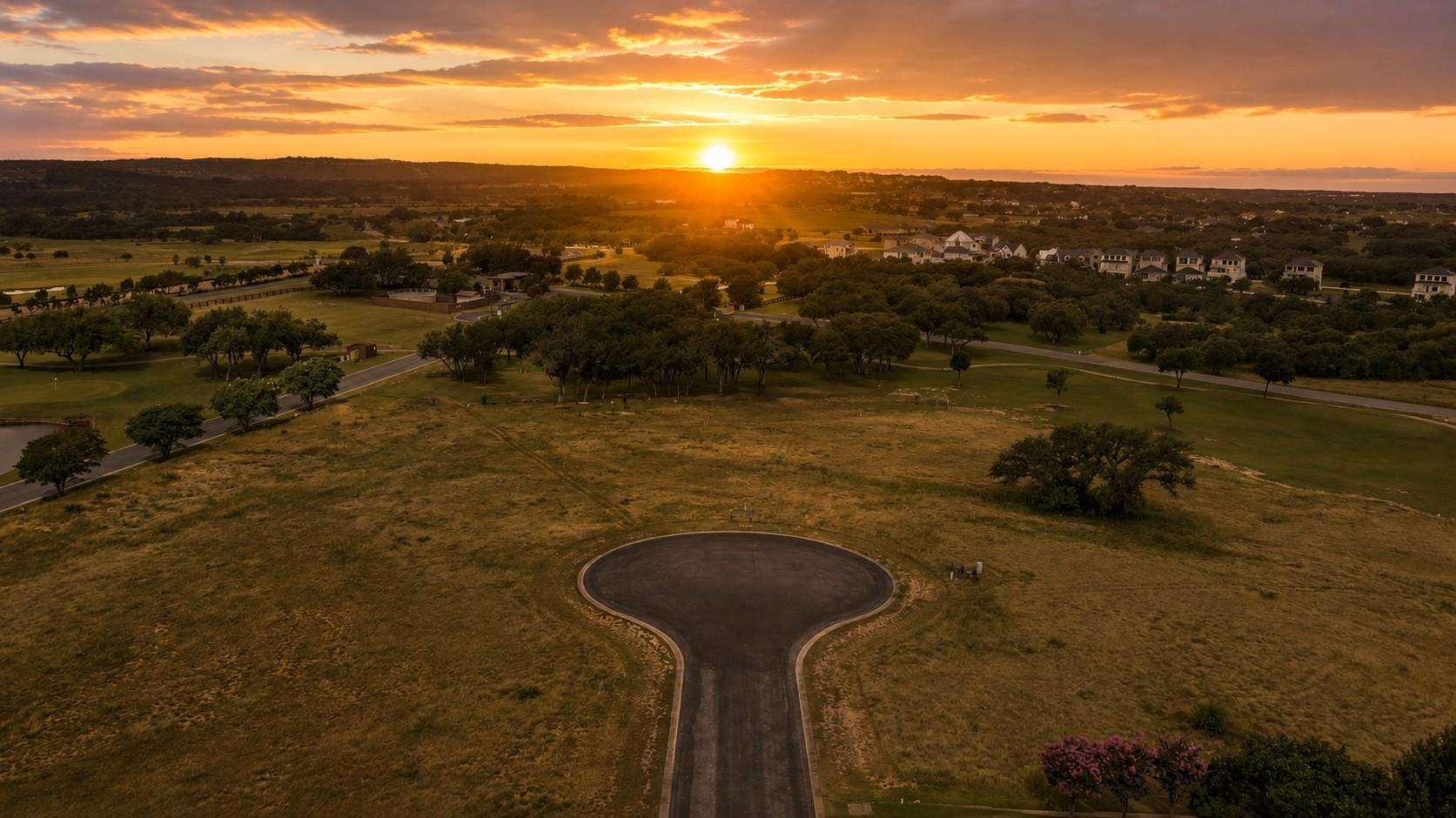 Golden hour illuminates the tranquil landscape, a