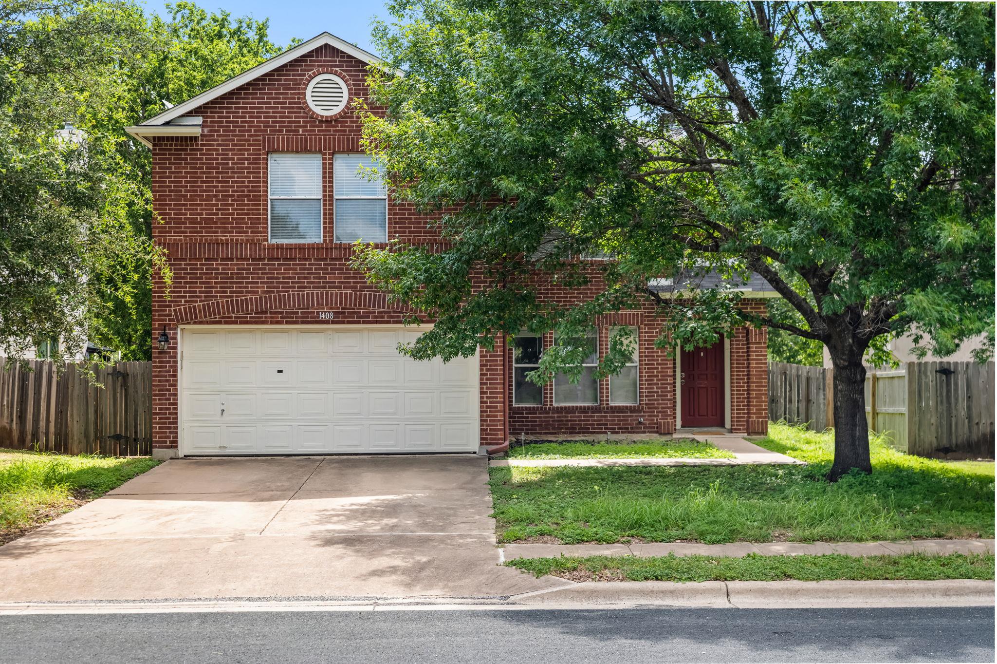 A classic brick exterior offers enduring appeal w