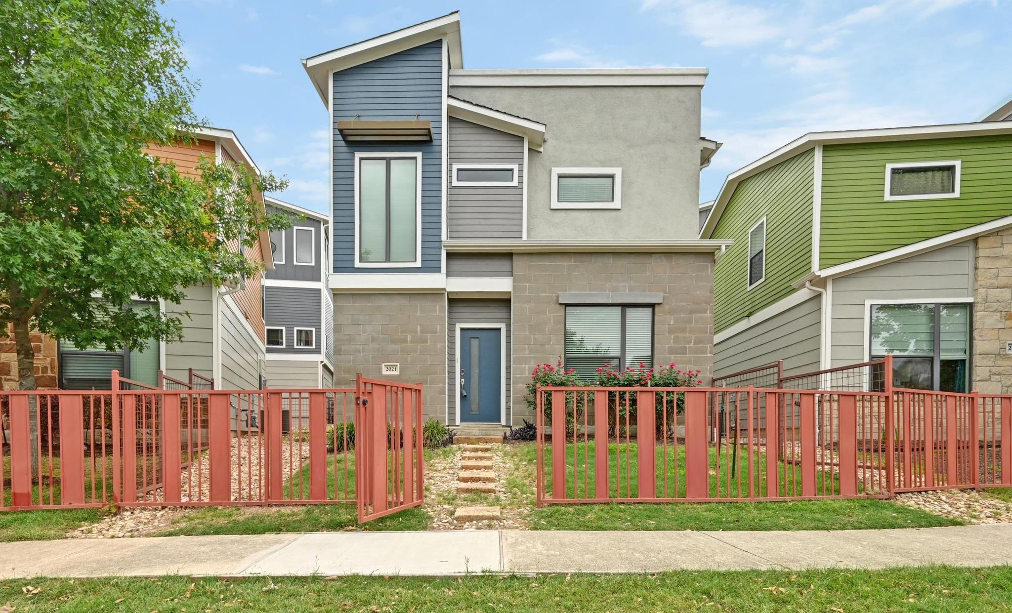 Modern facade with distinct architectural element