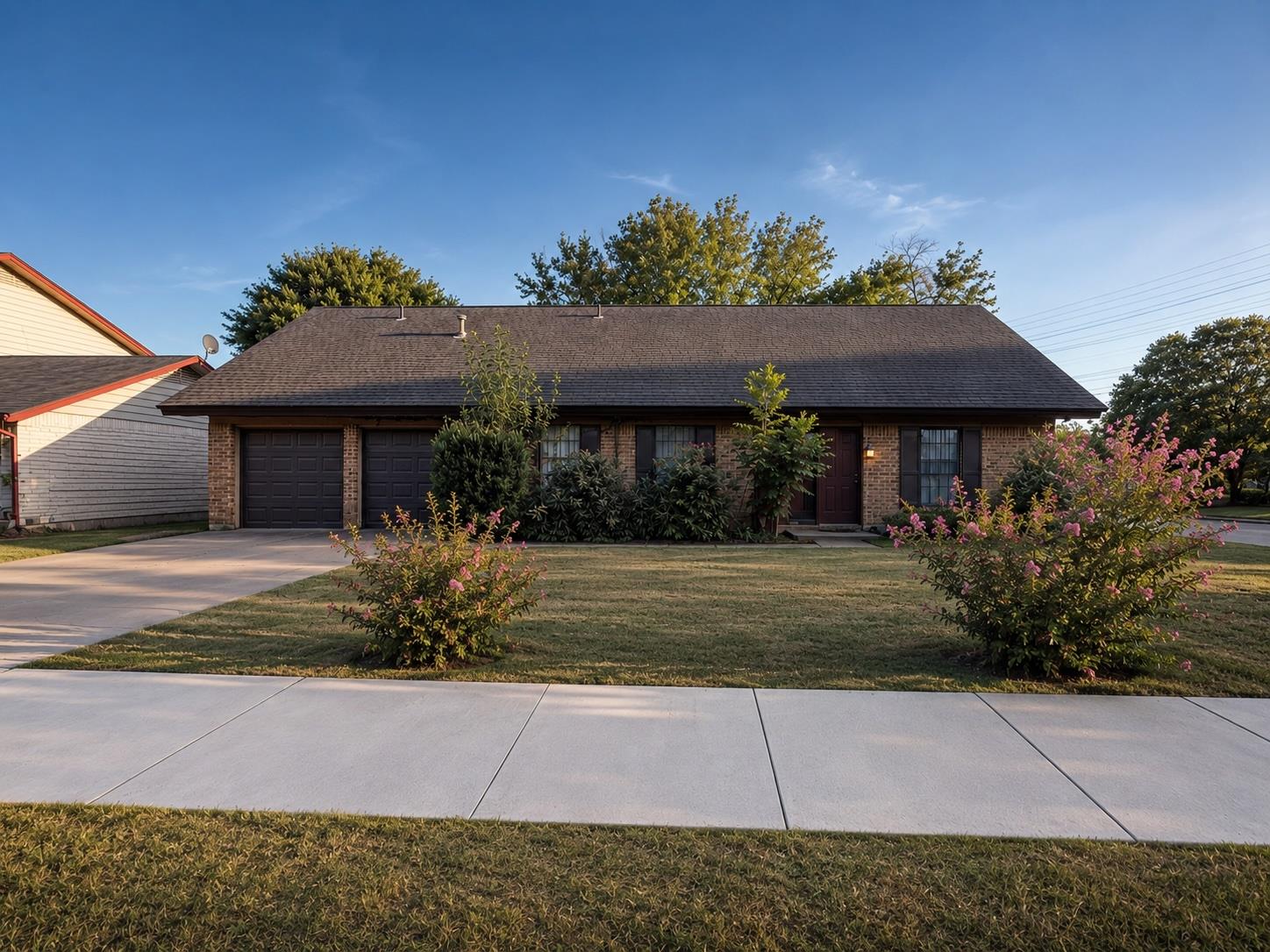 A classic brick exterior offers enduring appeal a