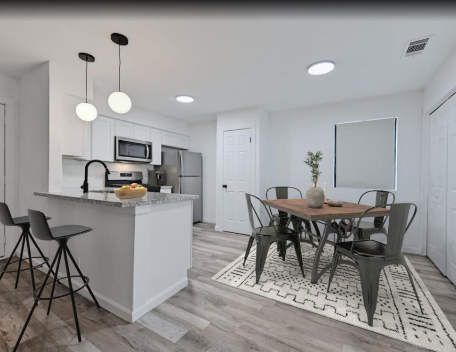 Granite counters and stainless steel appliances c