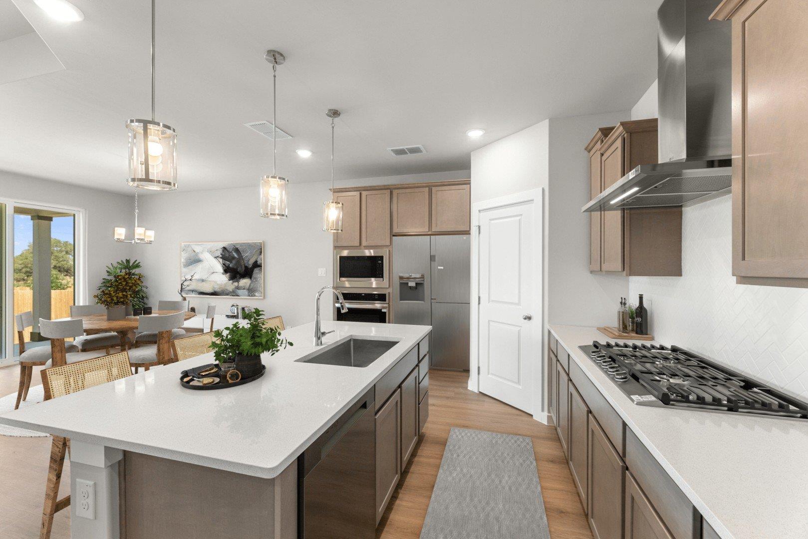 Culinary delights await in this modern kitchen, f