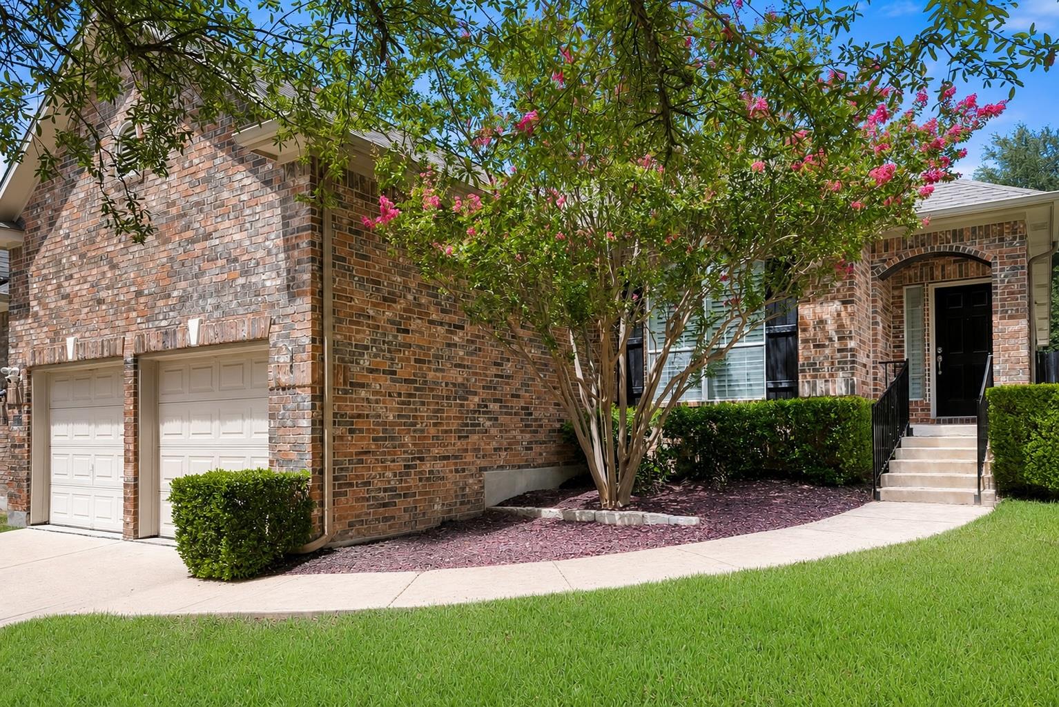 A well-maintained brick exterior with a welcoming
