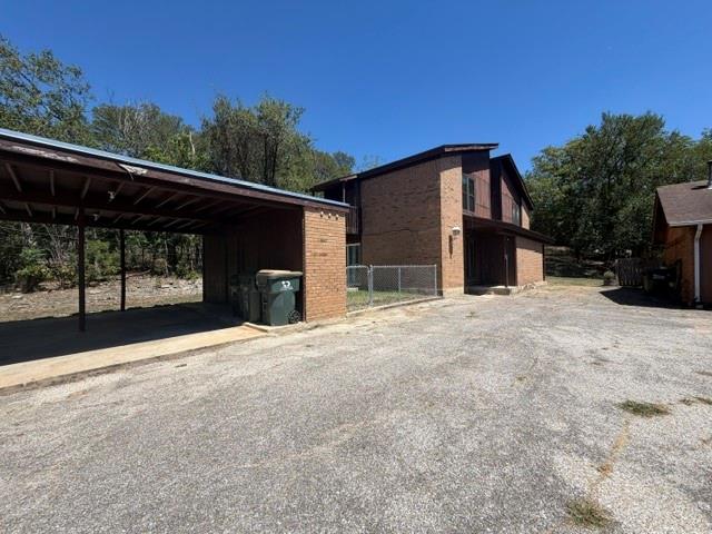 Multi-level brick exterior matches a large detach