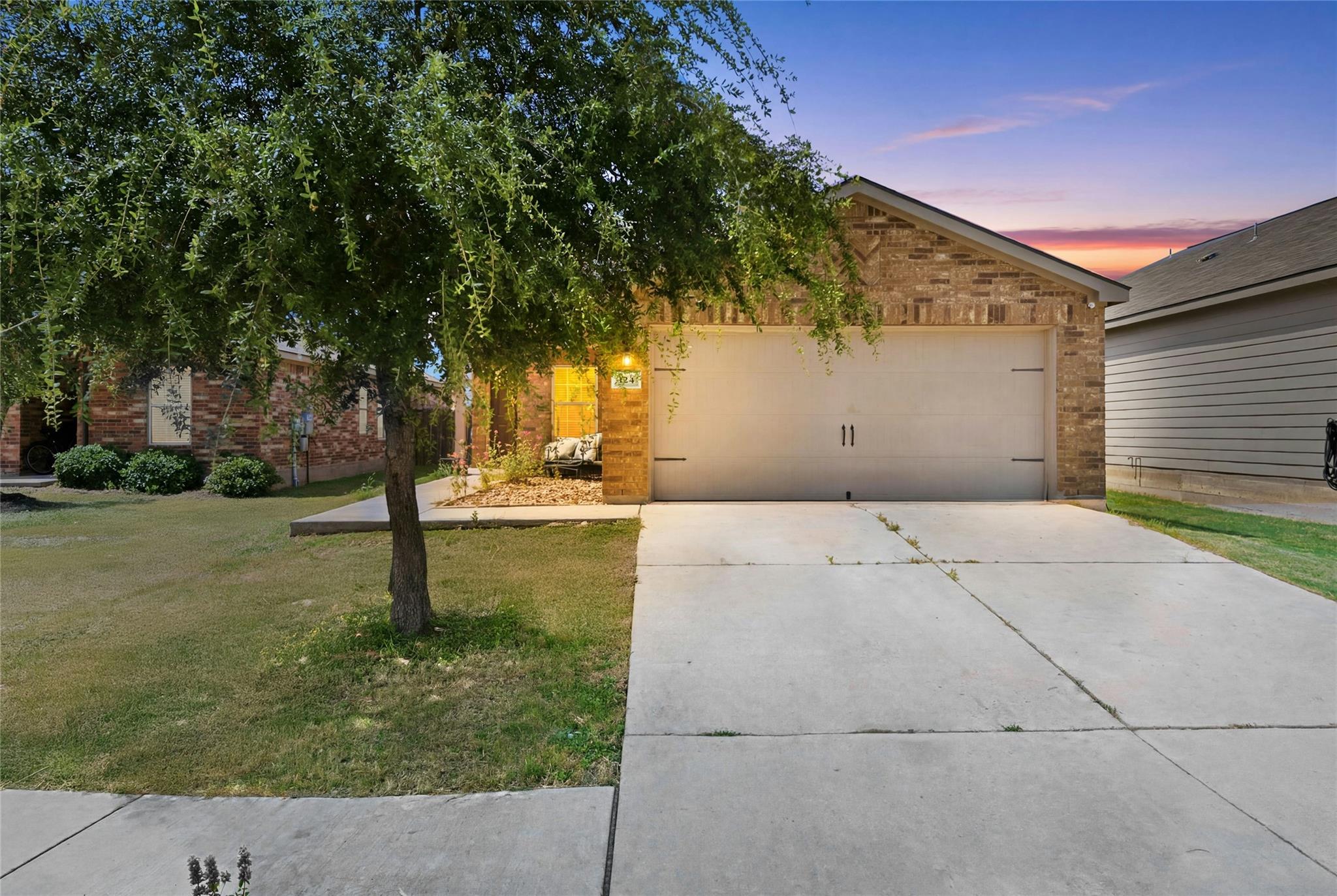A classic brick exterior offers enduring charm wi