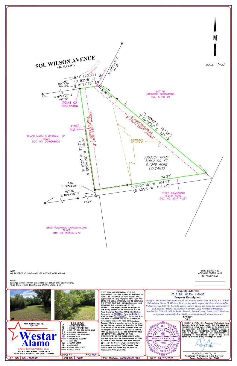 An essential plat map outlines property boundarie