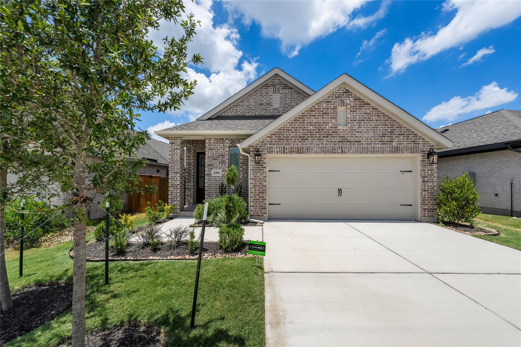 A classic brick exterior graces this inviting hom