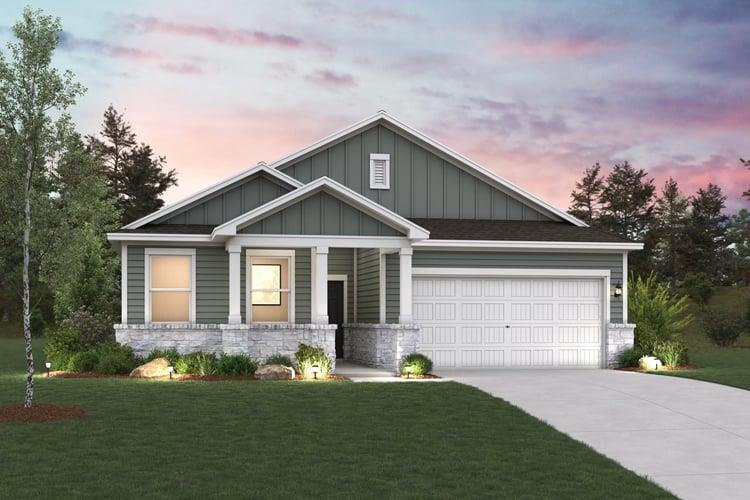 An inviting exterior with a charming front porch 