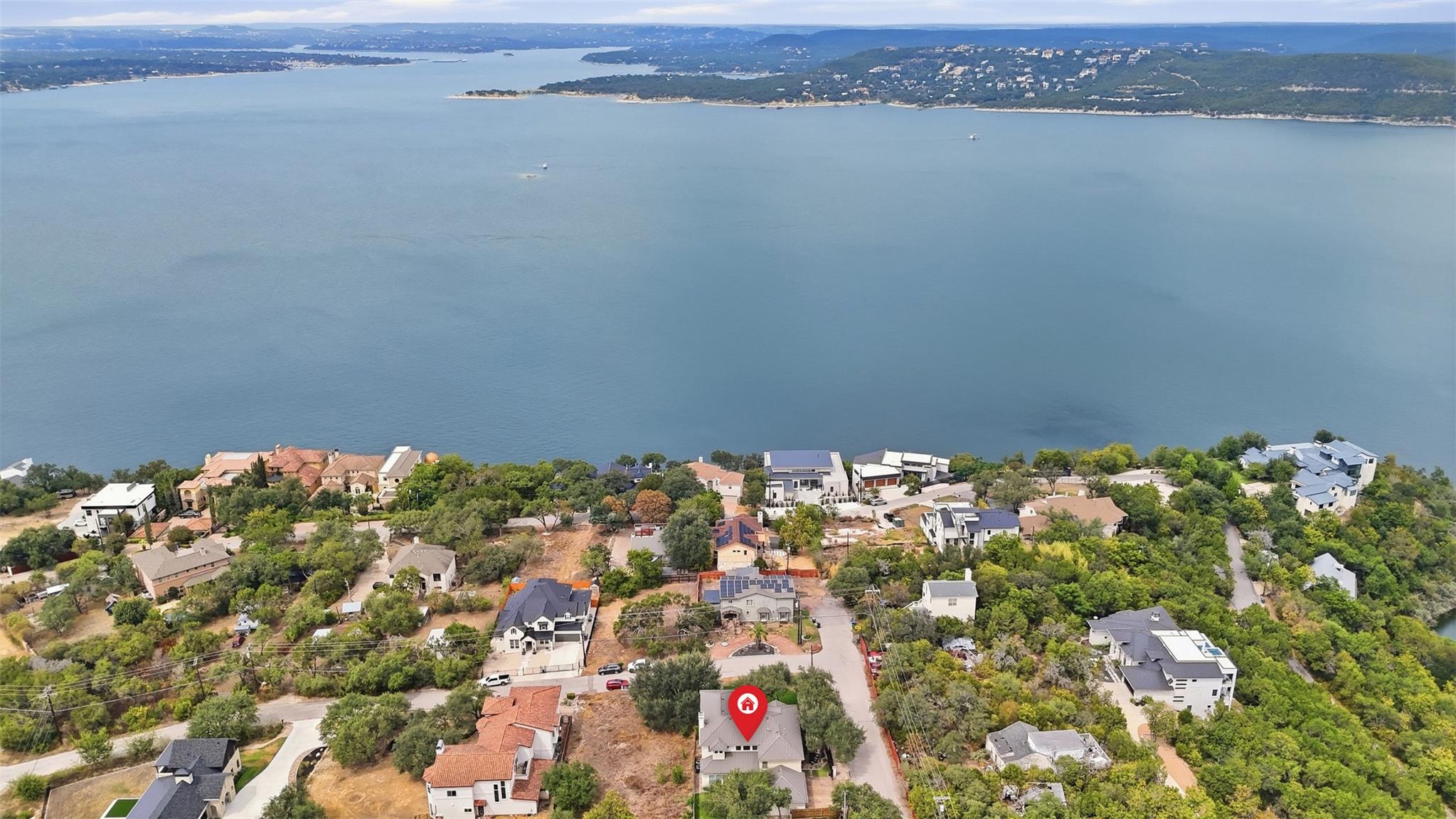 An aerial perspective captures this waterfront ne