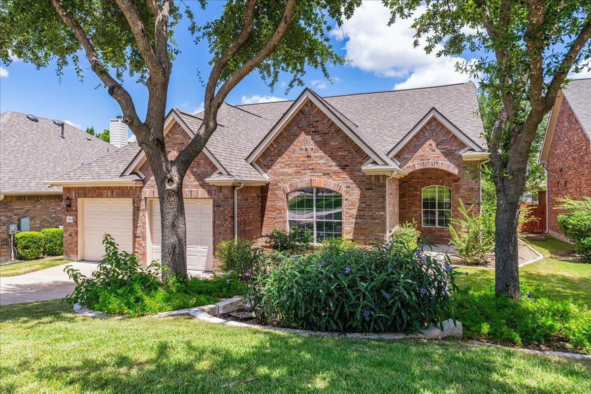 A classic brick exterior with inviting archways a