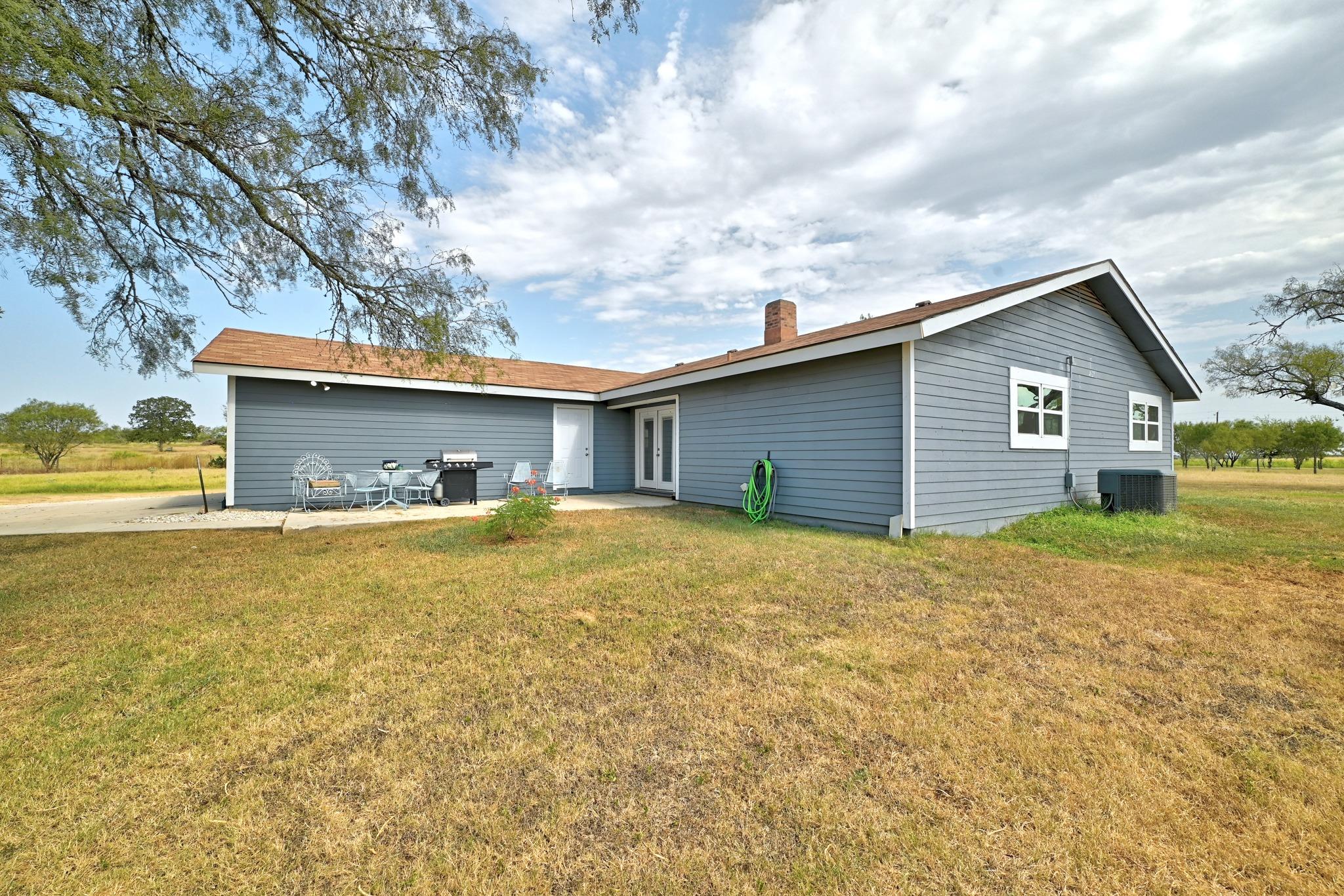 A classic ranch exterior with clean siding lines 