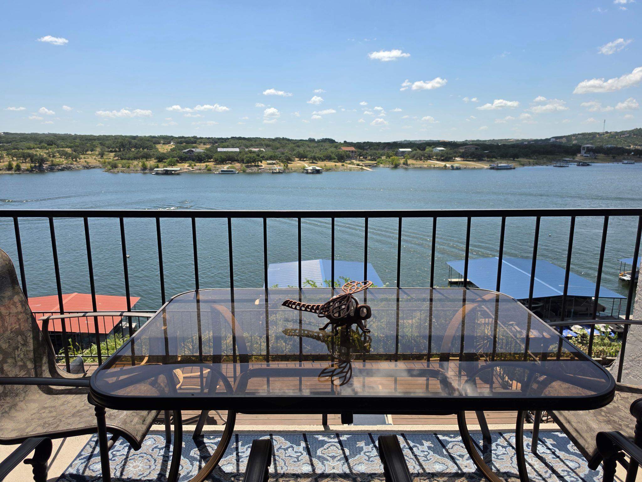 An inviting patio space provides a breathtaking o