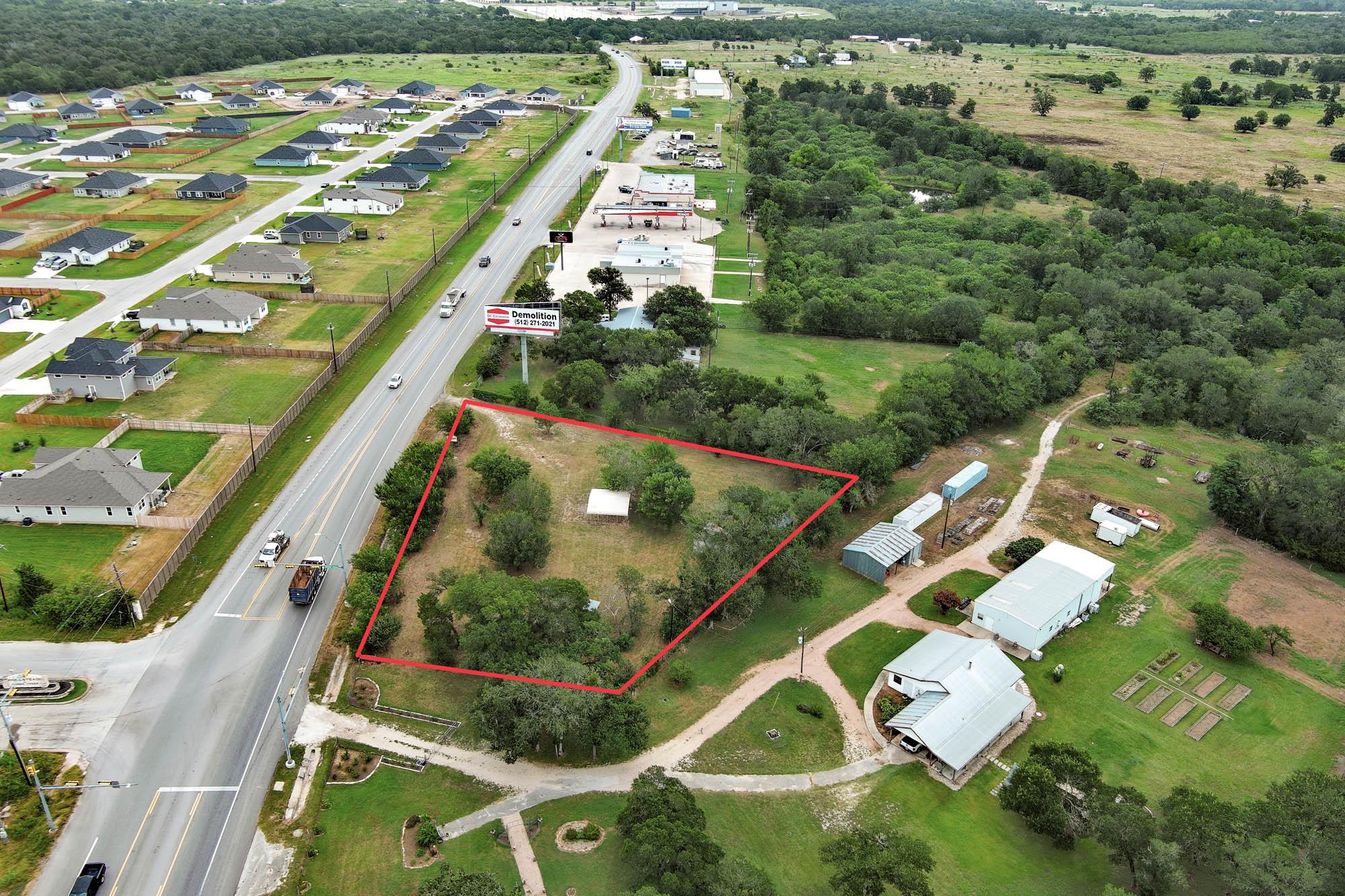 An aerial perspective reveals a generously propor