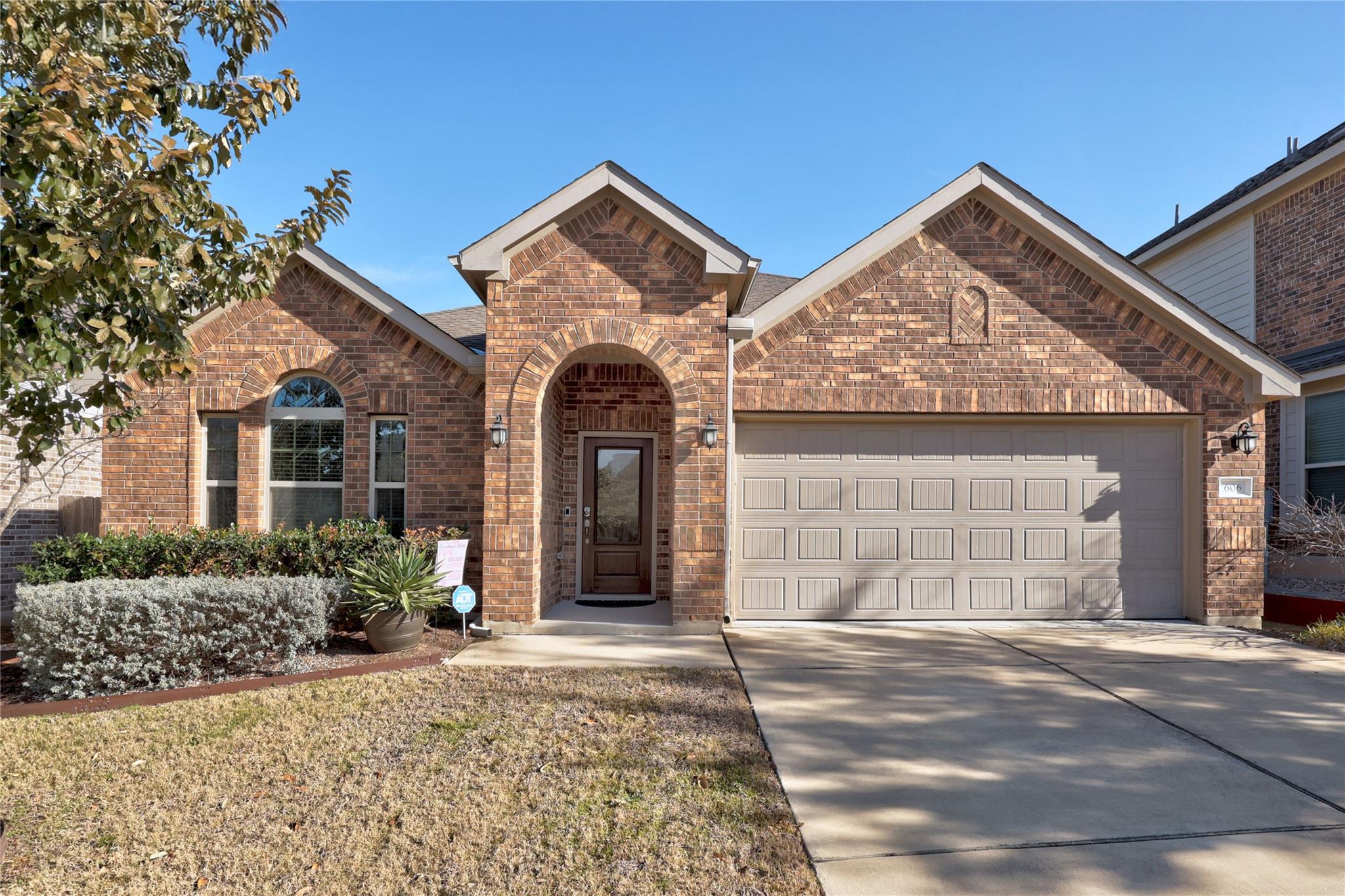 A classic brick exterior offers enduring curb app