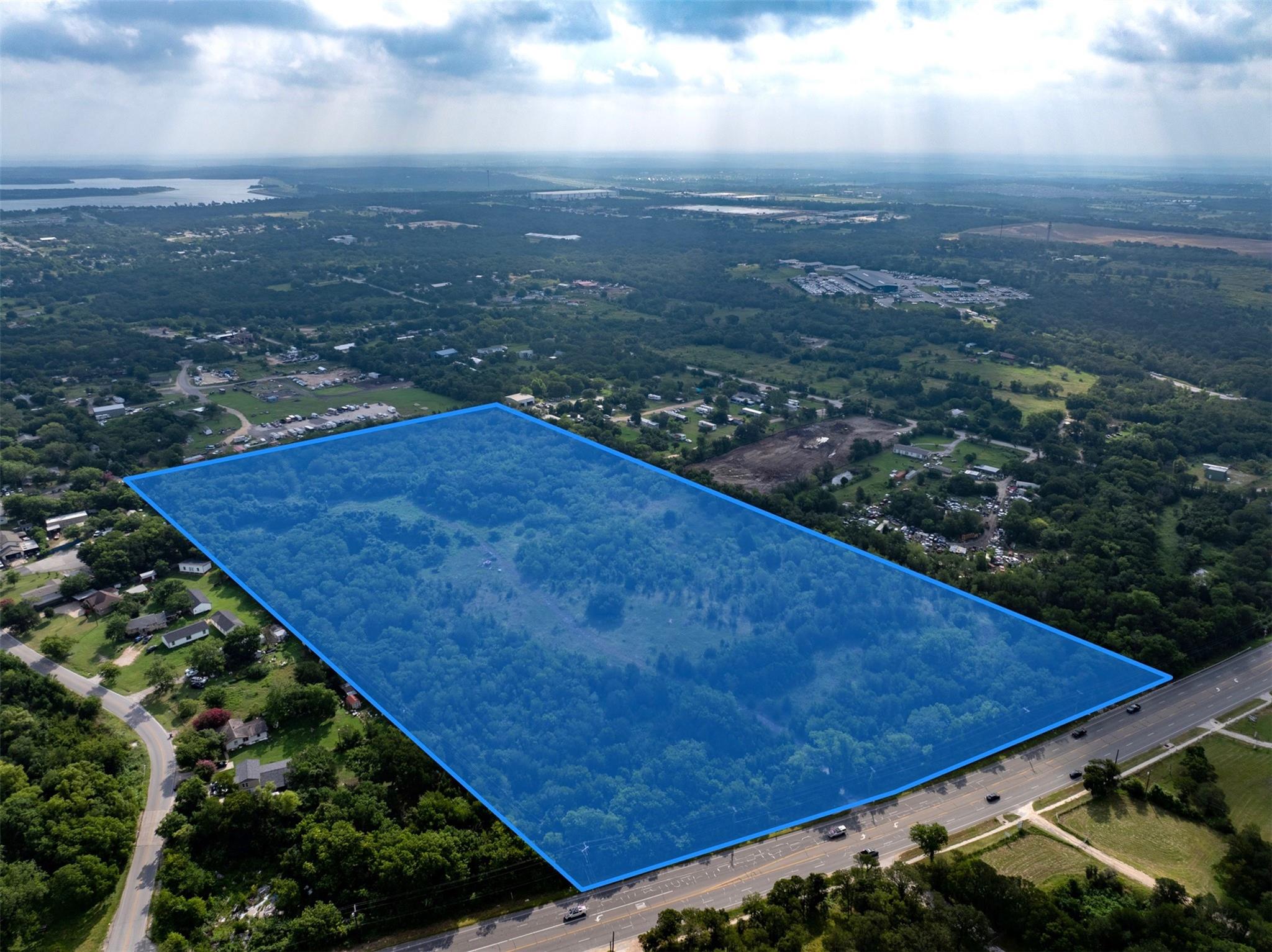 Aerial view showcasing a vast expanse of verdant 
