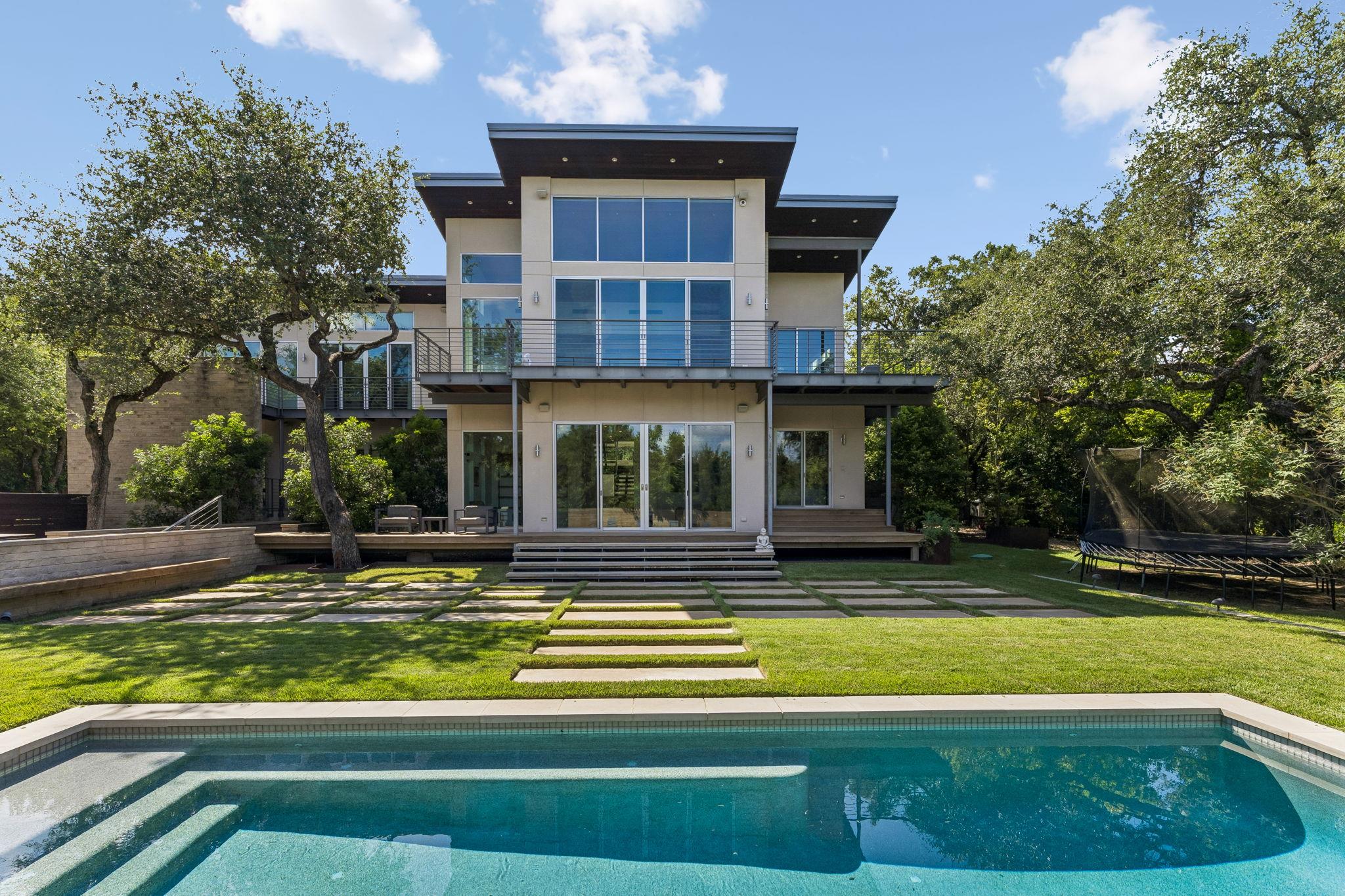 Modern architecture meets outdoor leisure with a 