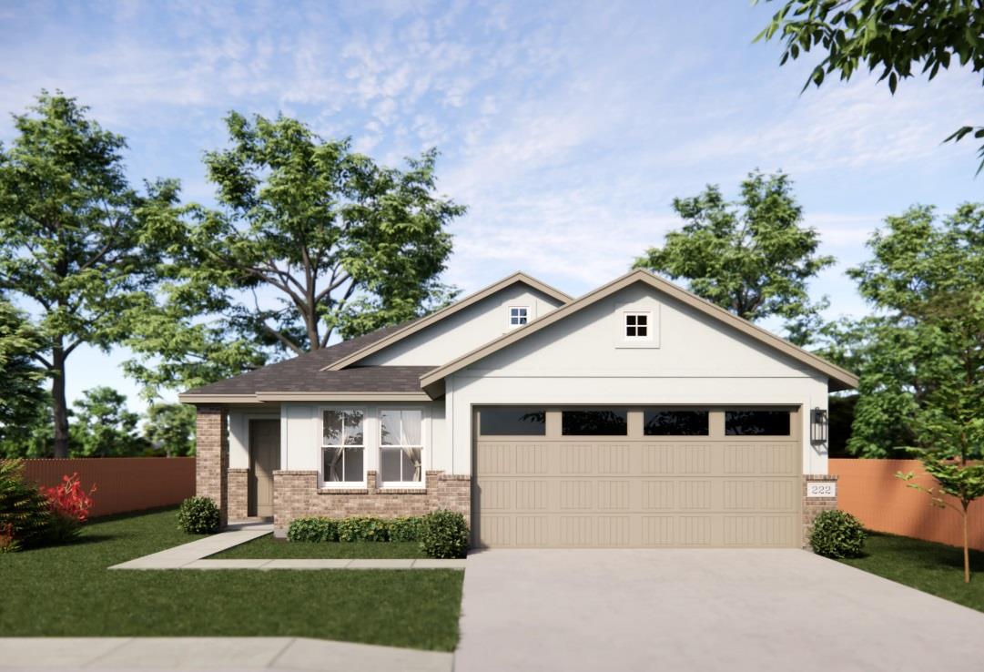 A welcoming front exterior featuring a blend of b