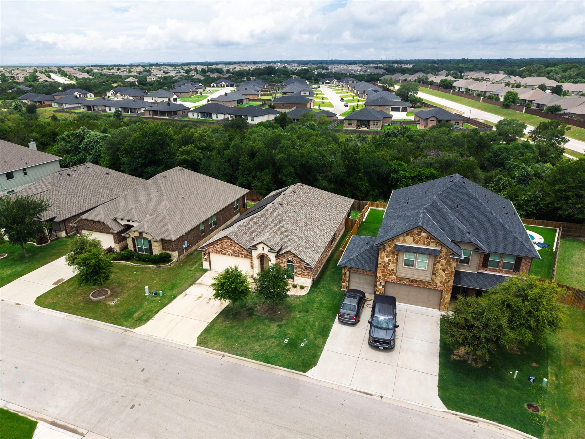 An aerial perspective reveals a harmonious neighb