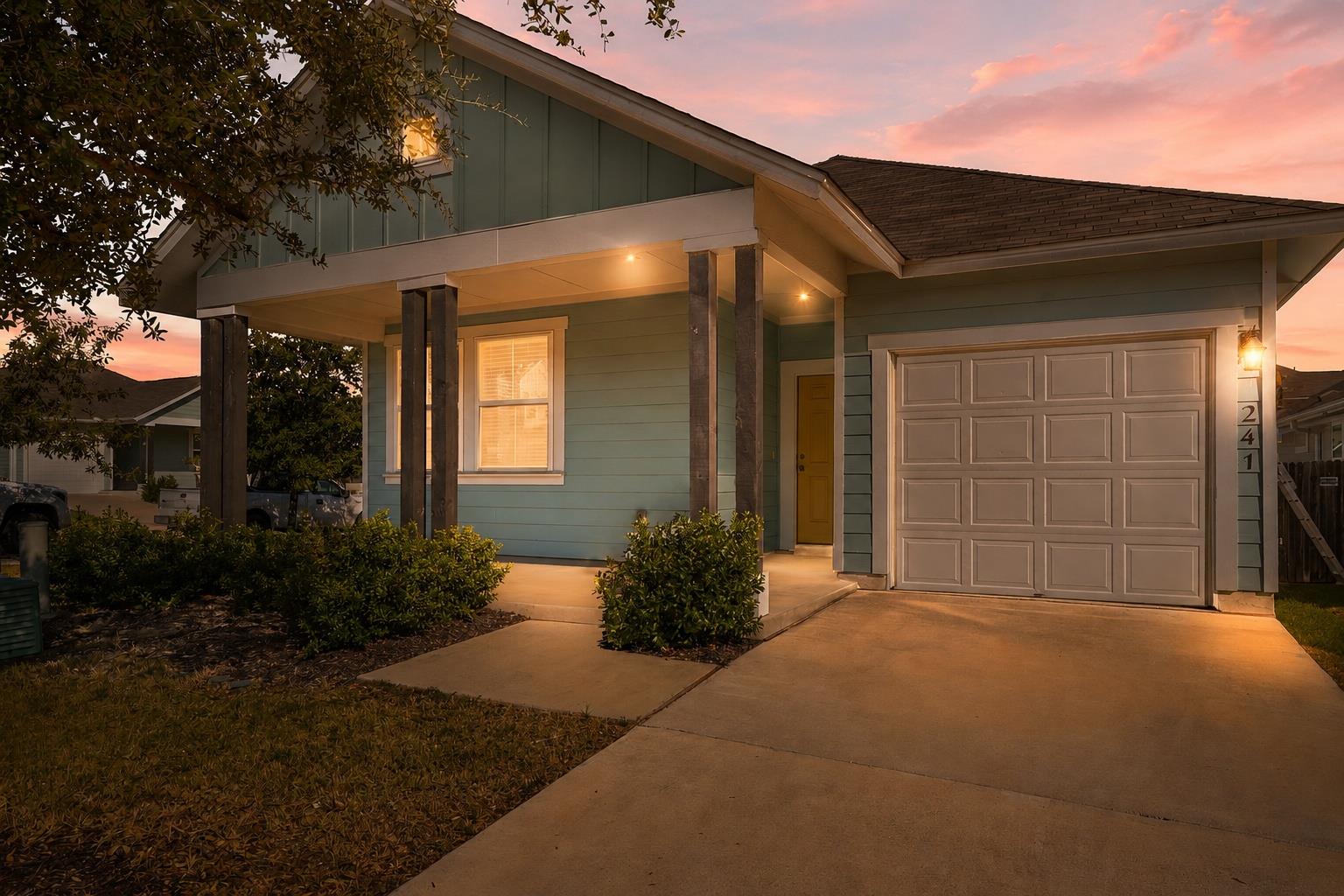 Board and batten siding pairs beautifully with a 